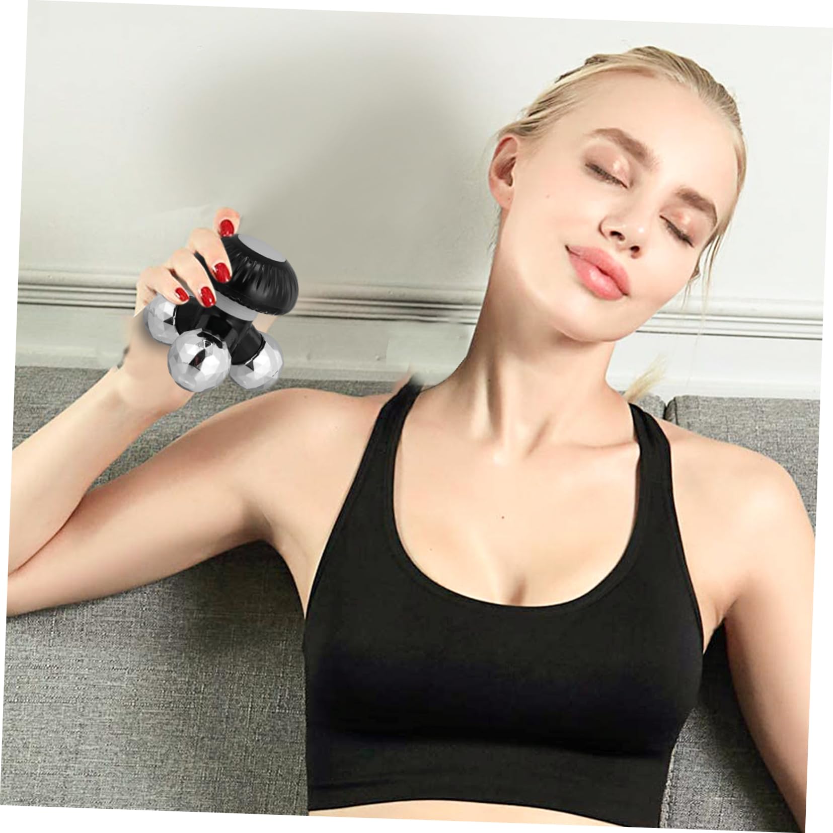 Beaupretty 2 Pack Electric Massager - Ergonomic Shoulder, Back, Neck & Foot Massager with Acupuncture Nodes, Battery Powered for Pain Relief - Perfect for Home, Office & Travel Use