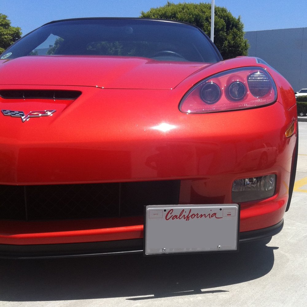 Corvette License Plate Holder - Quick Release & Easy Install for 2006-2013 Z06 & Grand Sport Models | Durable Front Bumper Mount | Perfect for Car Shows & Daily Driving