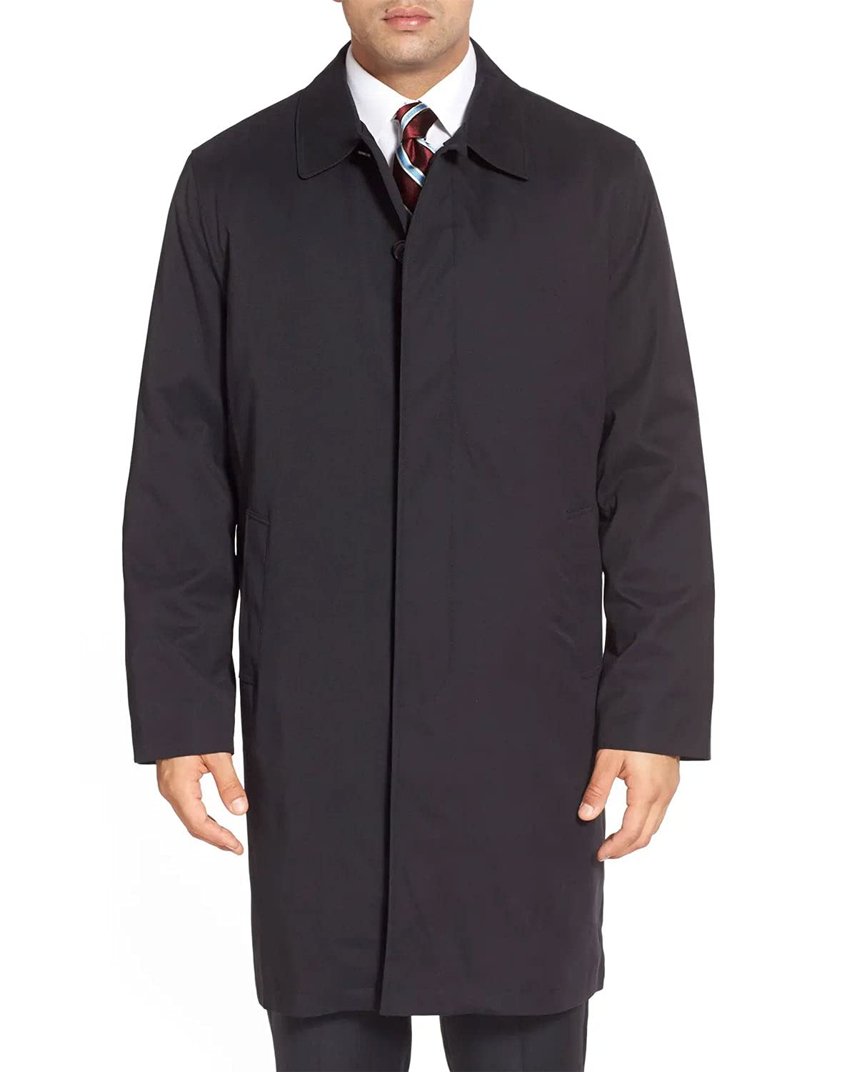 LONDON FOG Men's Durham Waterproof Raincoat with Removable Liner | Lightweight Windproof Jacket for Outdoor Activities & Commuting