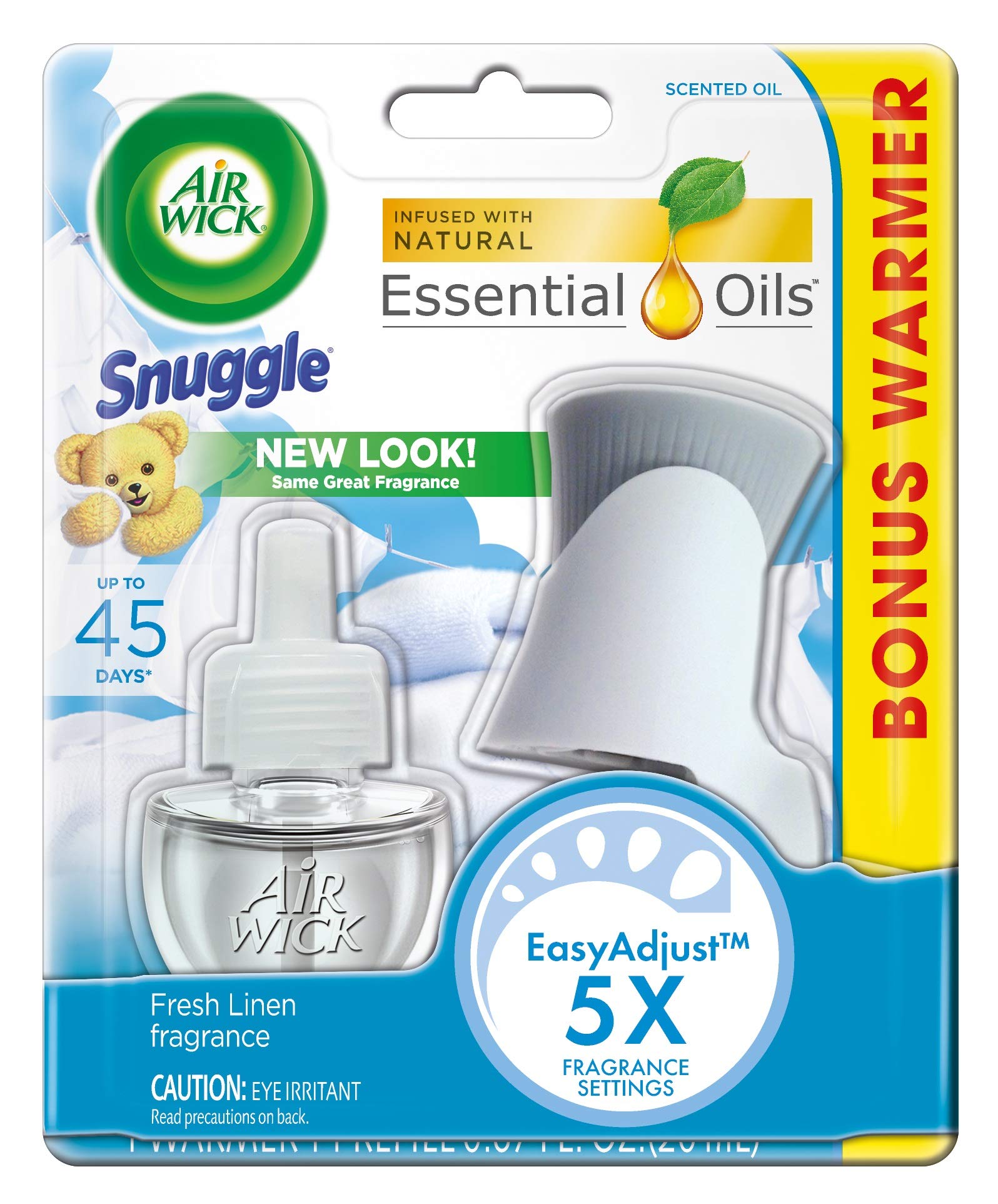 Air Wick Scented Oil Air Freshener Starter Kit - Snuggle Fresh Linen Scent, 2 Pack | Long-Lasting Home Fragrance for Living Room, Bedroom & Bathroom