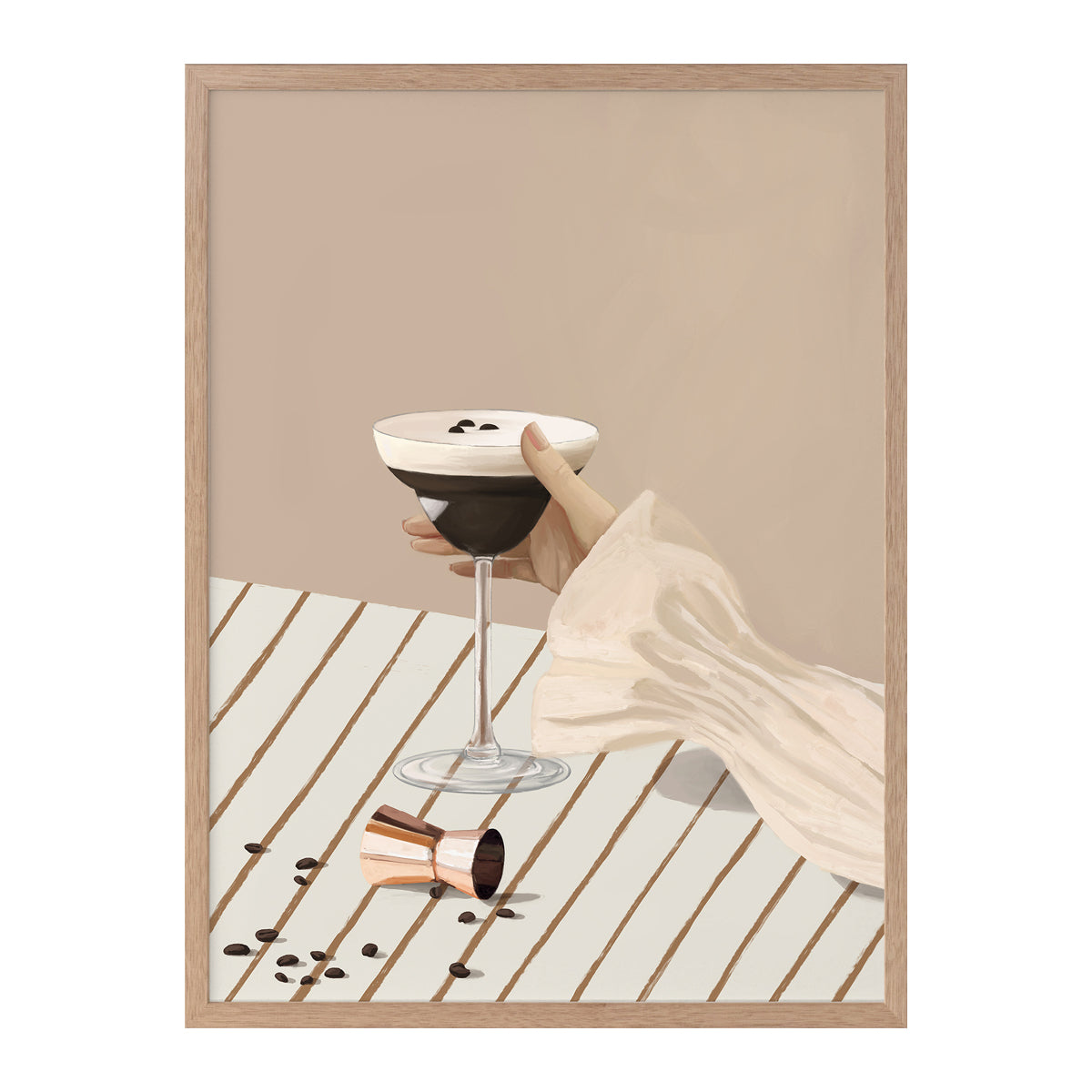 Espresso Martini Art Print - Elegant Cocktail Wall Decor for Home Bar, Kitchen & Dining Room - Perfect Gift for Coffee & Cocktail Lovers