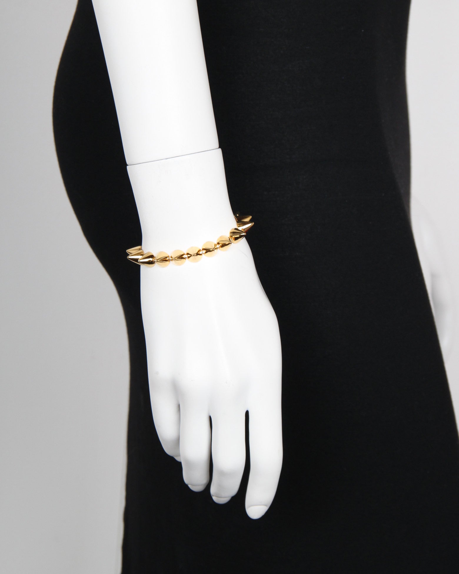 Small Sterling Silver Cone Bracelet in Gold - Elegant Minimalist Jewelry for Women, Perfect for Everyday Wear & Special Occasions