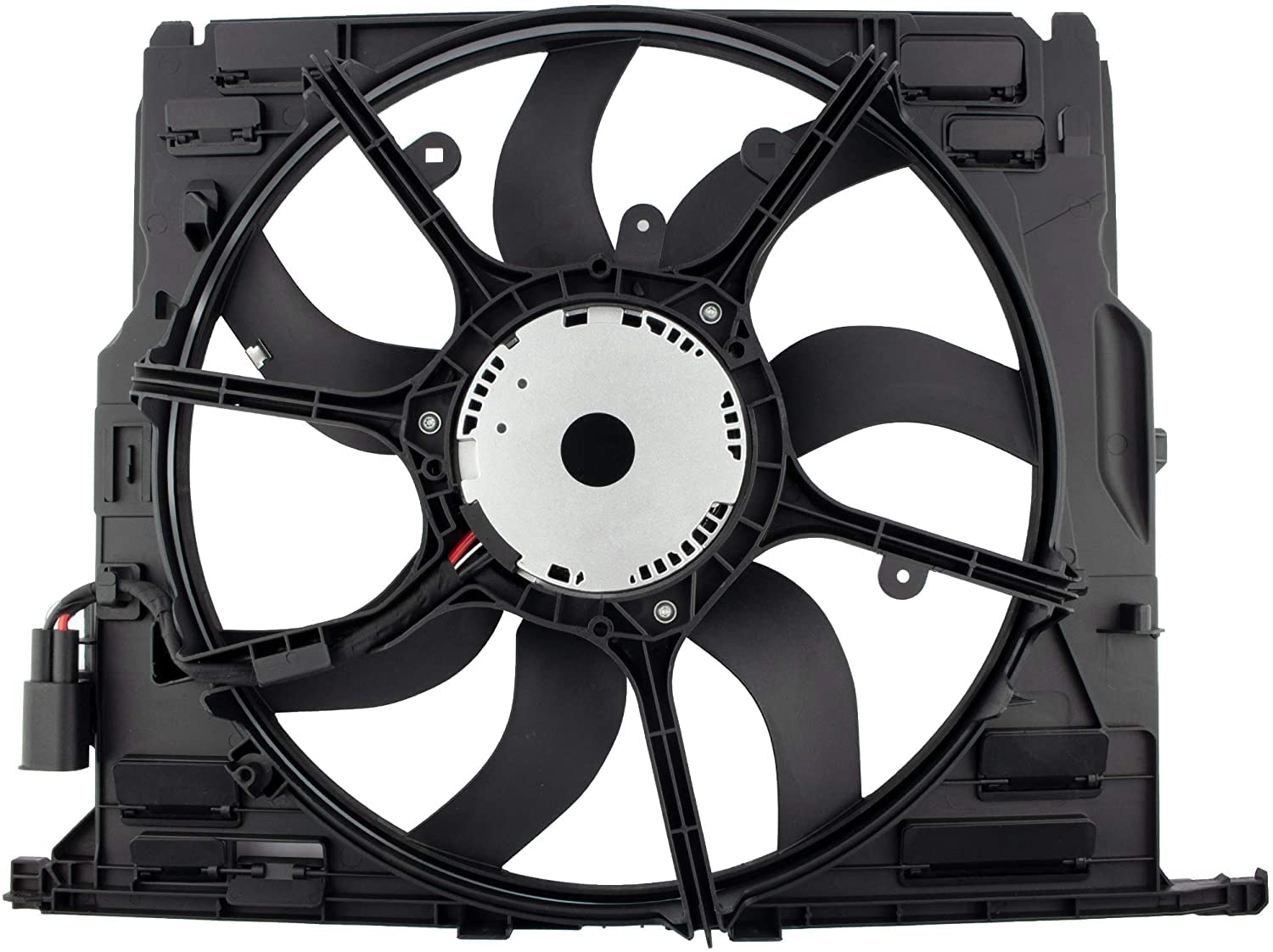 BMW Engine Radiator Cooling Fan Assembly 17428509741 - Compatible with 2009-2015 BMW 528i 530i 535i 535i xDrive 640i 640i xDrive 740i 740Li 740Li xDrive - Perfect for Engine Overheating Prevention & Summer Driving