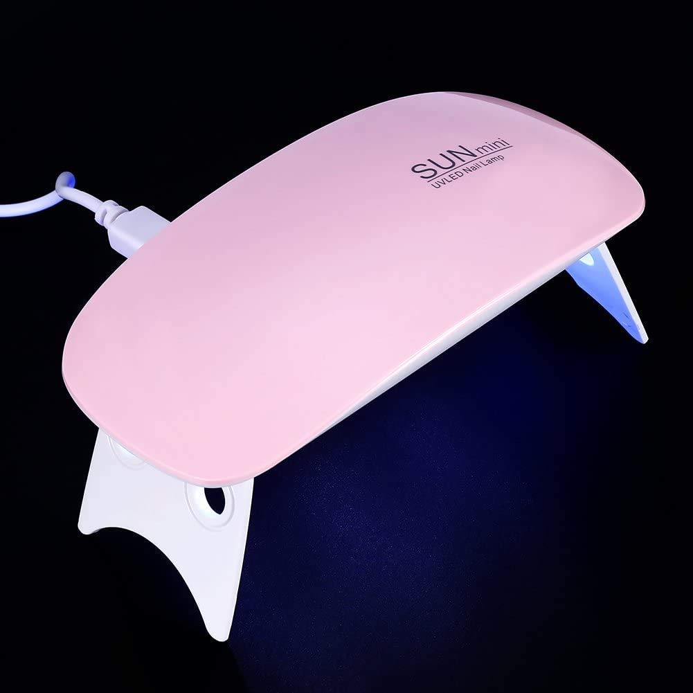 Moxtiza Mini UV LED Nail Lamp - 6W Portable Gel Nail Polish Dryer for Manicures | Fast Curing for All Gel Polish Types | Compact & Foldable Design | Perfect for Home & Salon Nail Art (Multi-Color)