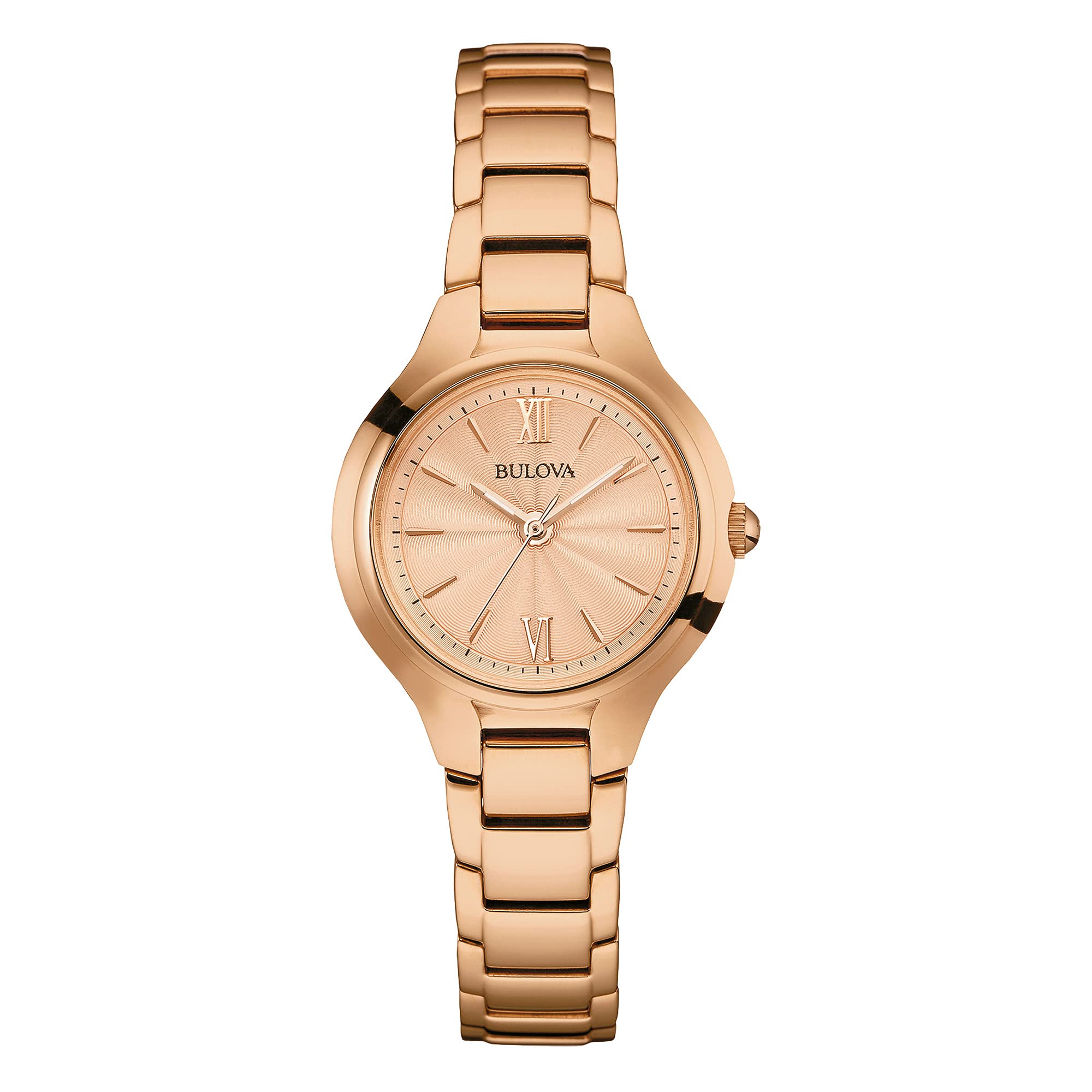 Bulova Classic Quartz Ladies Watch - Stainless Steel Band, Water Resistant, Elegant Women's Wristwatch for Work, Date & Special Occasions