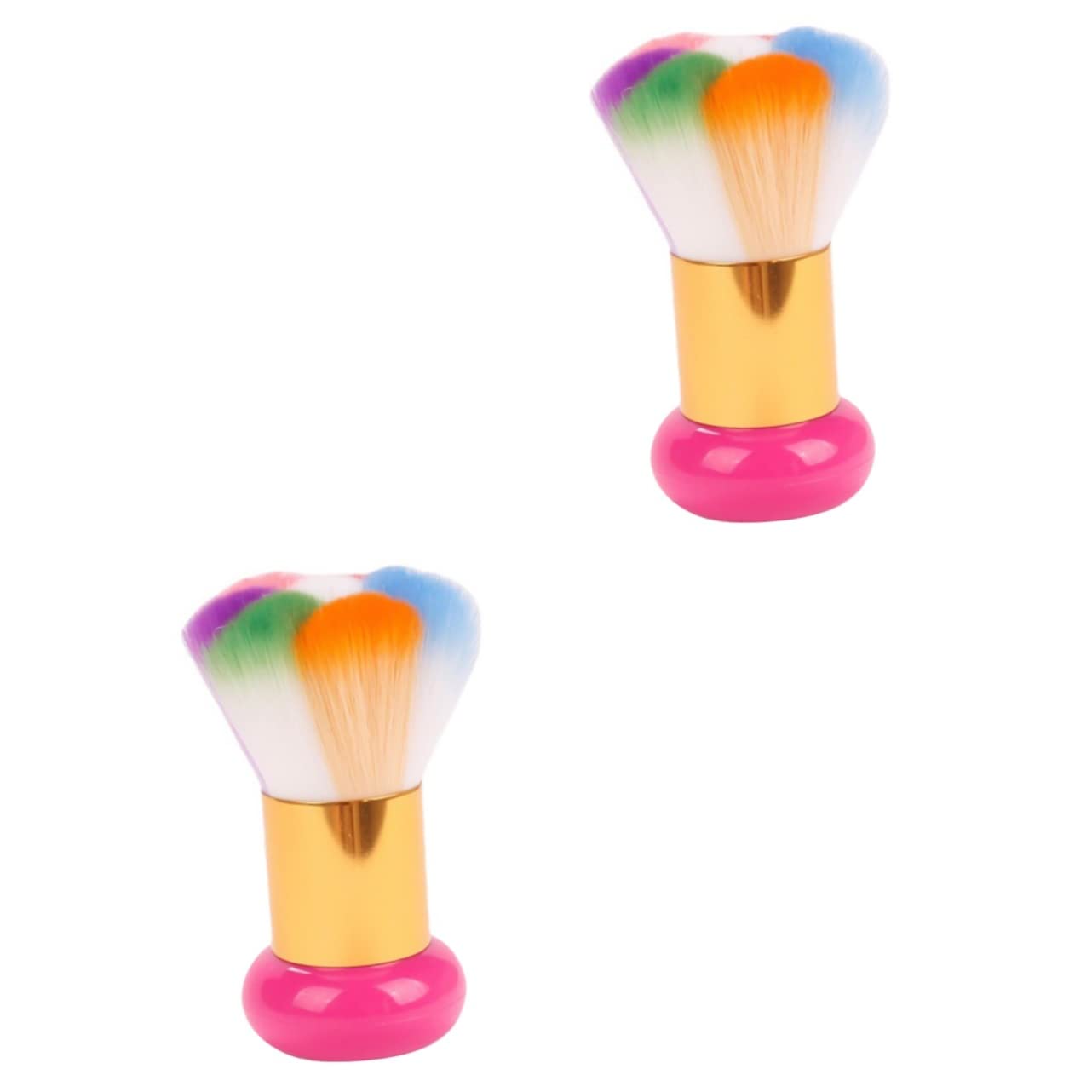 FOMIYES 2-Piece Nail Cleaning Brush Set - Nail Dust Remover, Manicure Brush for Nail Art, Makeup, Blush & Powder Application | Perfect for Salon, Home Manicures & Professional Nail Artists