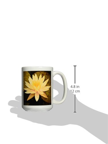 3D Rose Yellow Lotus Flower Ceramic Coffee Mug - 15 oz Insulated Tea Cup with Handle, Perfect for Home, Office & Gifts - Elegant Floral Design for Hot & Cold Beverages