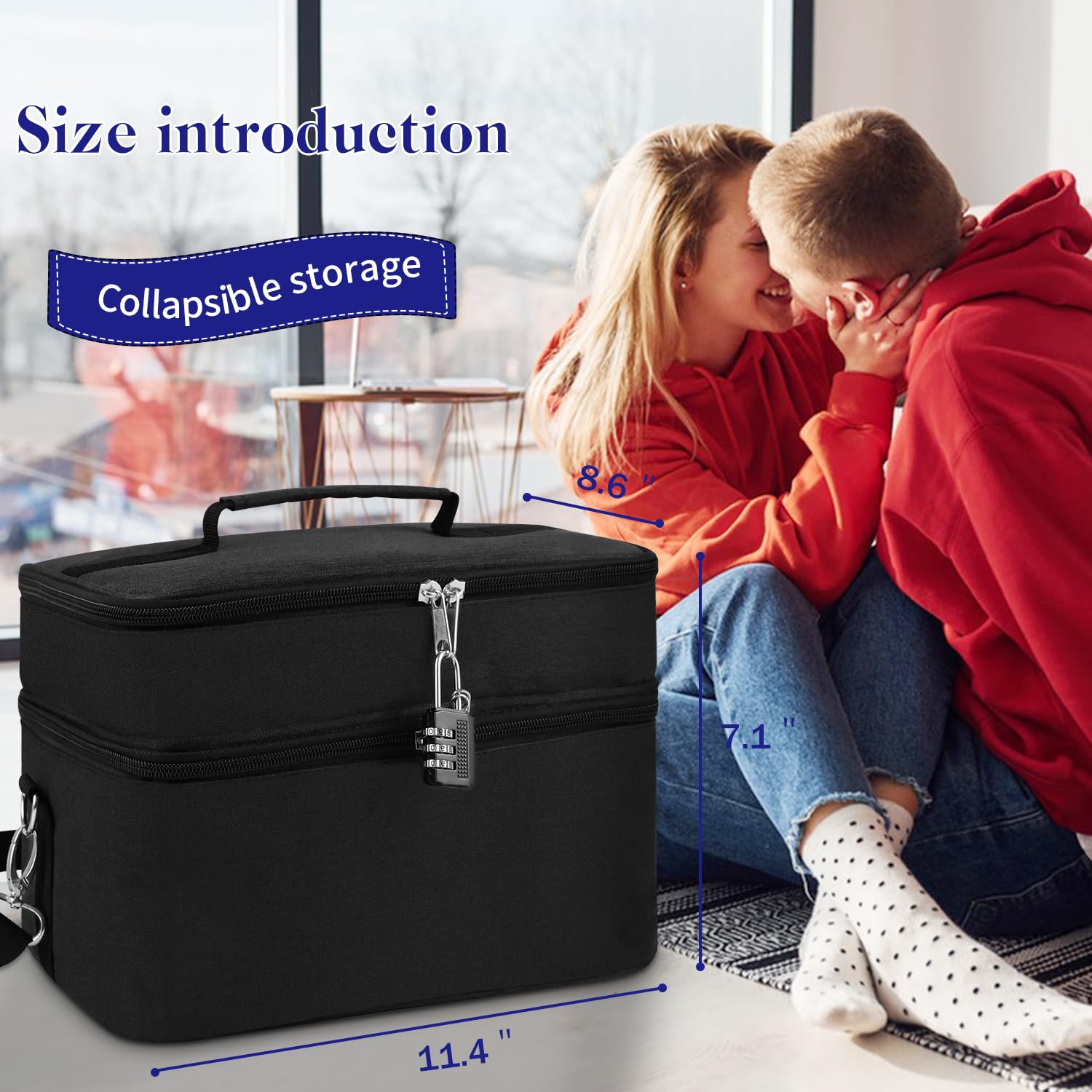 Rsobl Toy Storage Bag Organizer Case - Durable Lockable Travel Storage Box for Board Games, Toys & Accessories | Perfect for Home Organization, Travel & Kids Playroom