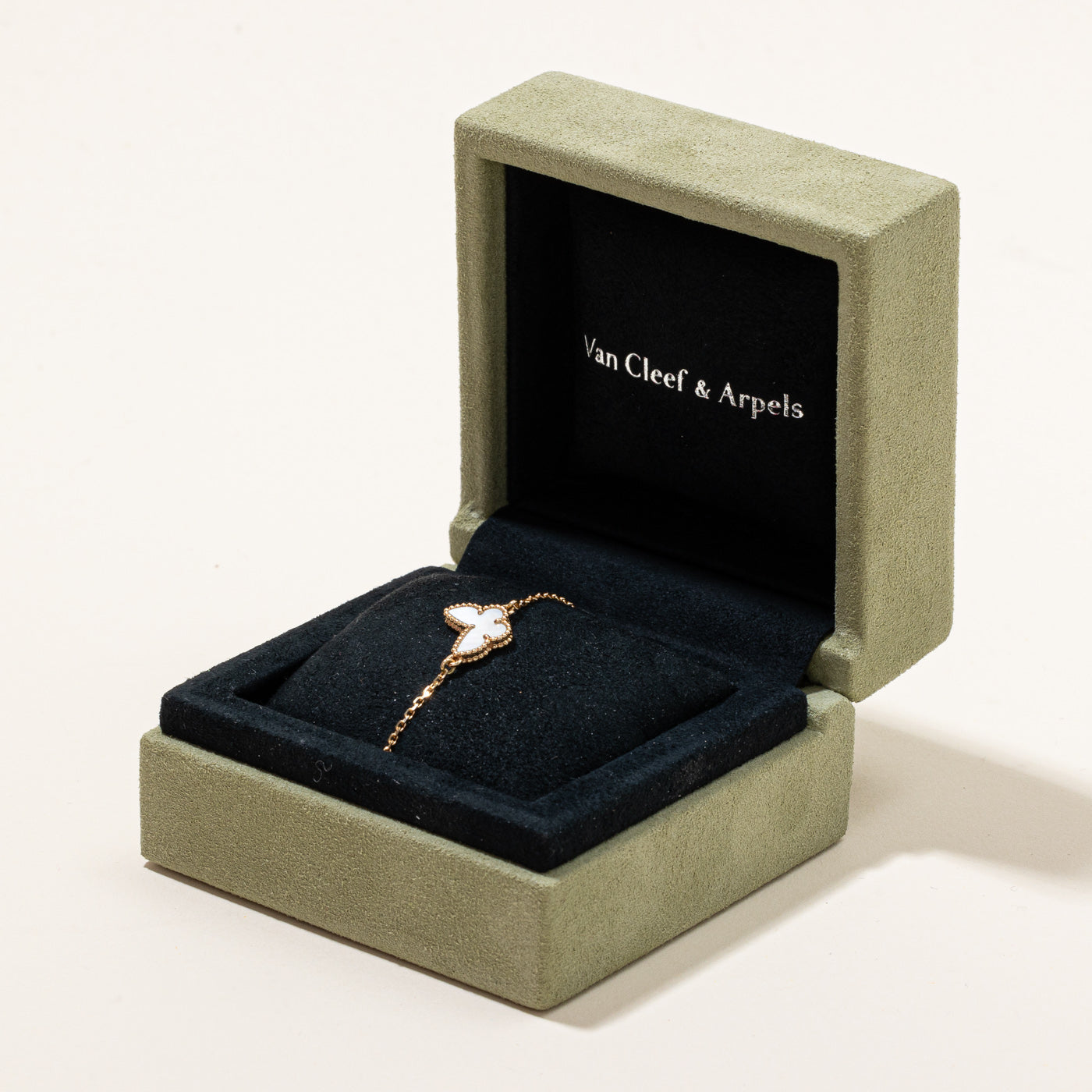 Van Cleef & Arpels Sweet Butterflies 18K Gold Bracelet - 7 Inches, Elegant Jewelry for Women, Perfect for Weddings, Parties & Special Occasions