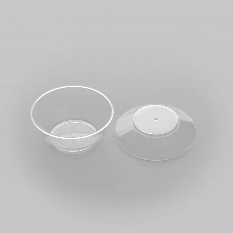 4 oz Round Clear Plastic Deli Containers with Lids - 3.25