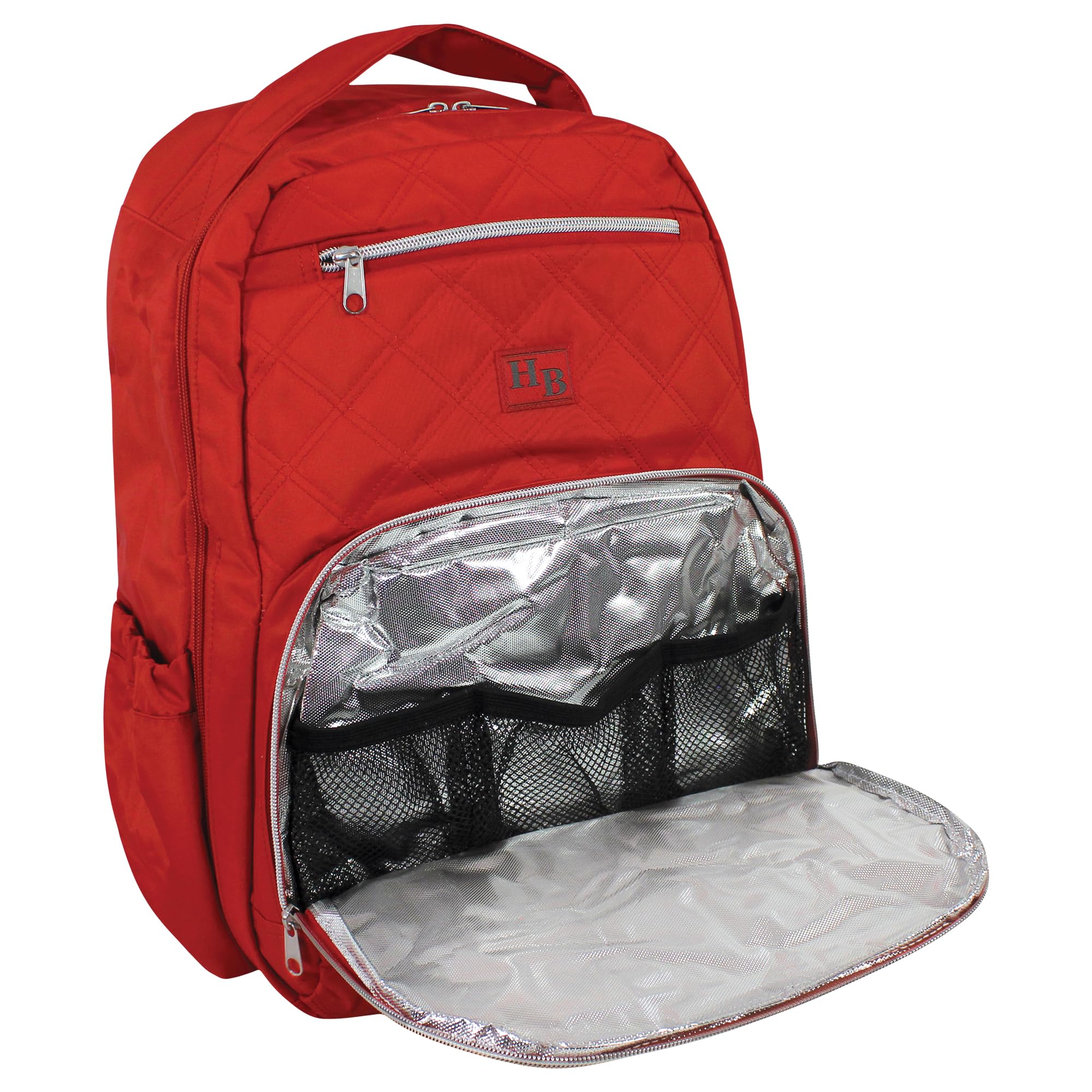 Hudson Baby Unisex Premium Diaper Backpack with Changing Pad - Red, One Size Baby Bag for Travel, Daycare & On-the-Go Parents