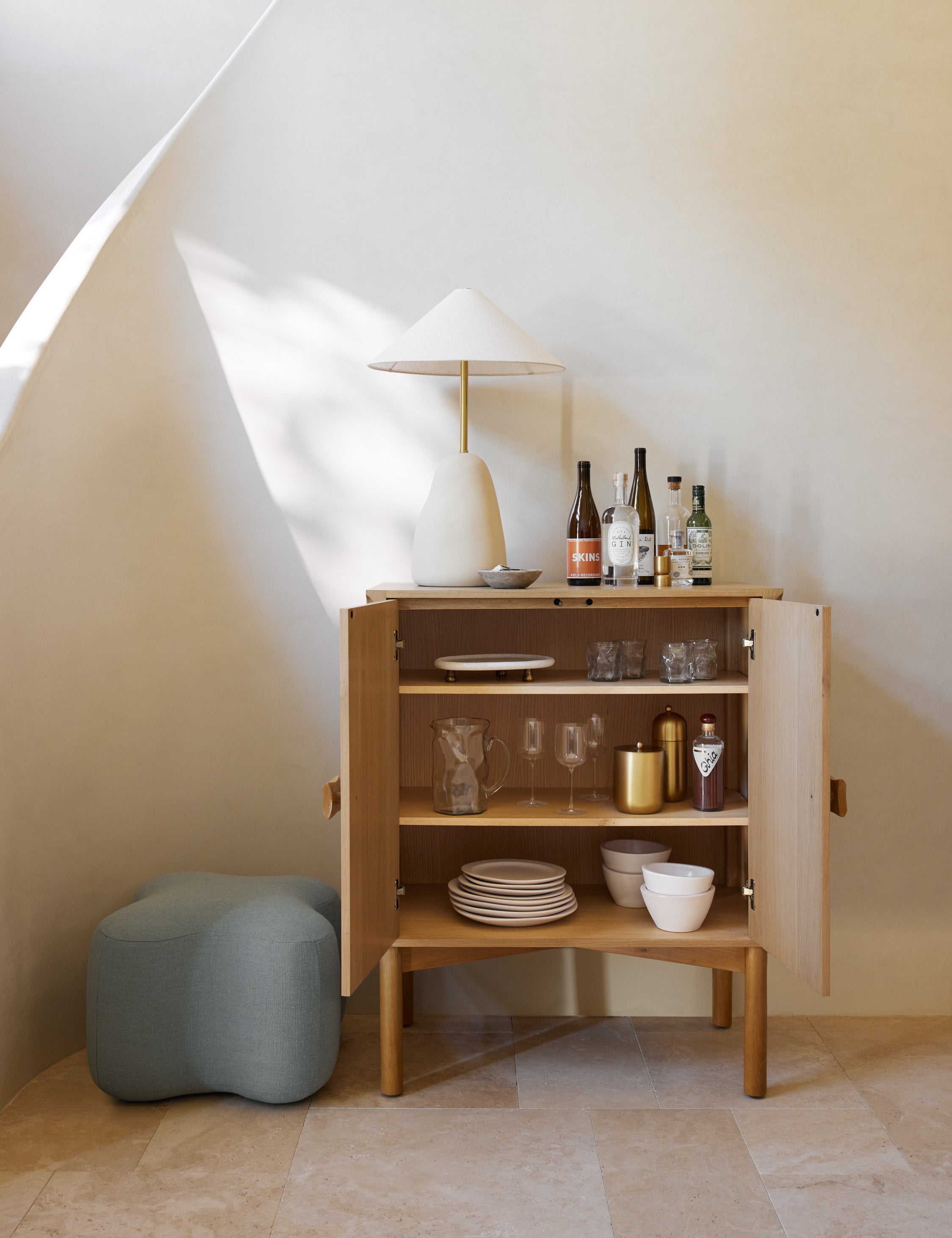 Eny Lee Parker Cami Bar Cabinet - Modern Home Bar Furniture for Living Room, Dining Room & Entertaining Spaces