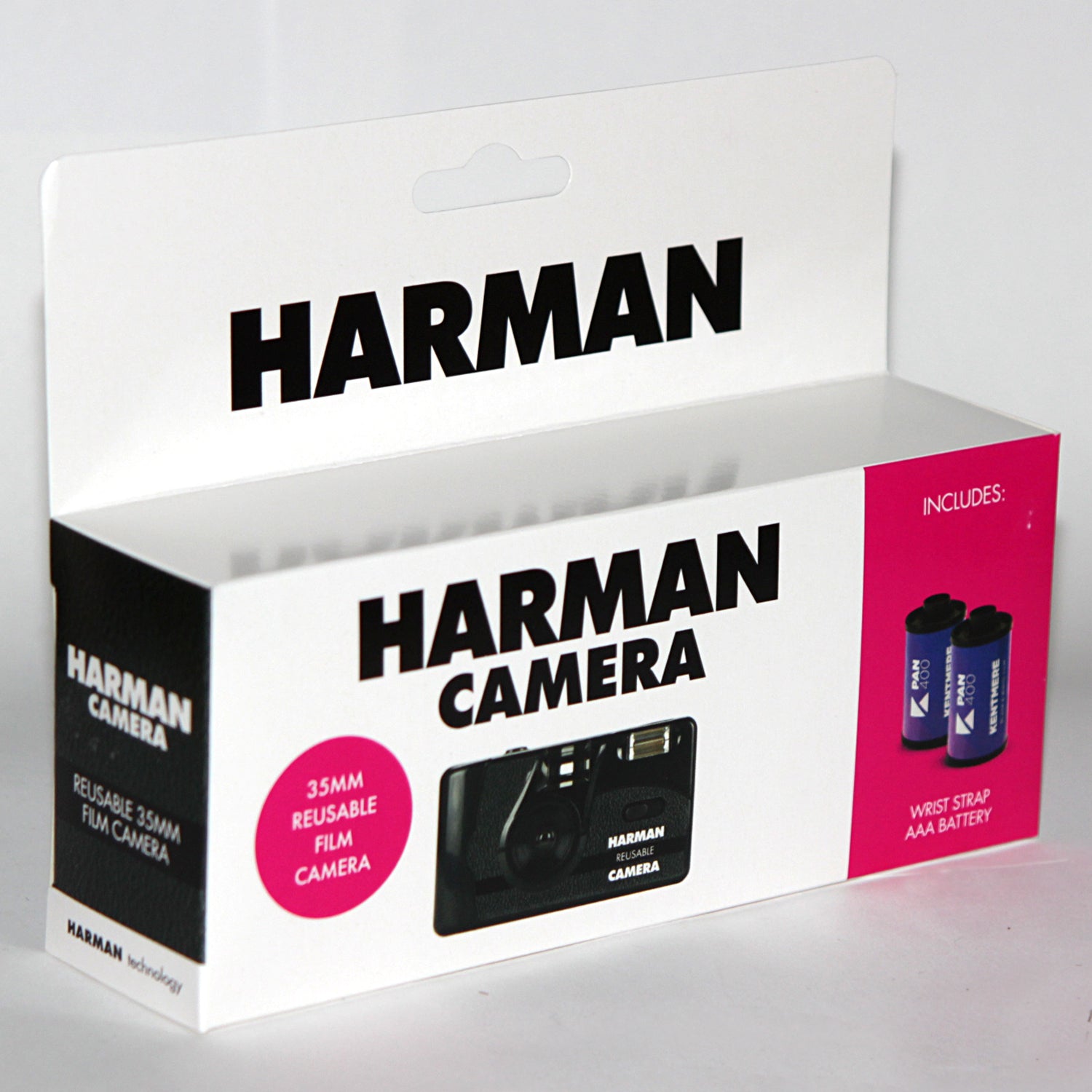 35mm Film Camera - Kentmere/Harman Reusable Camera with 2 Rolls of Film | Vintage Photography, Travel & Everyday Use