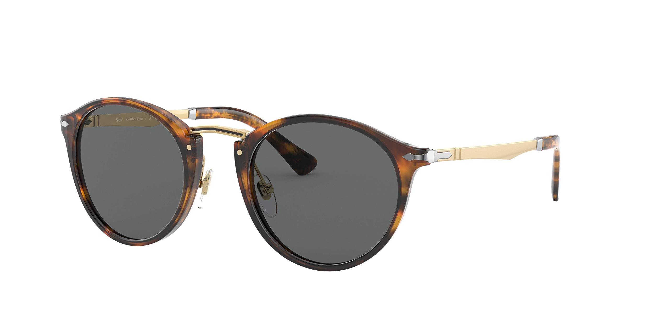 Persol PO3248S Round Polarized Sunglasses for Men & Women - UV Protection, Classic Retro Style - Perfect for Driving, Travel & Outdoor Activities