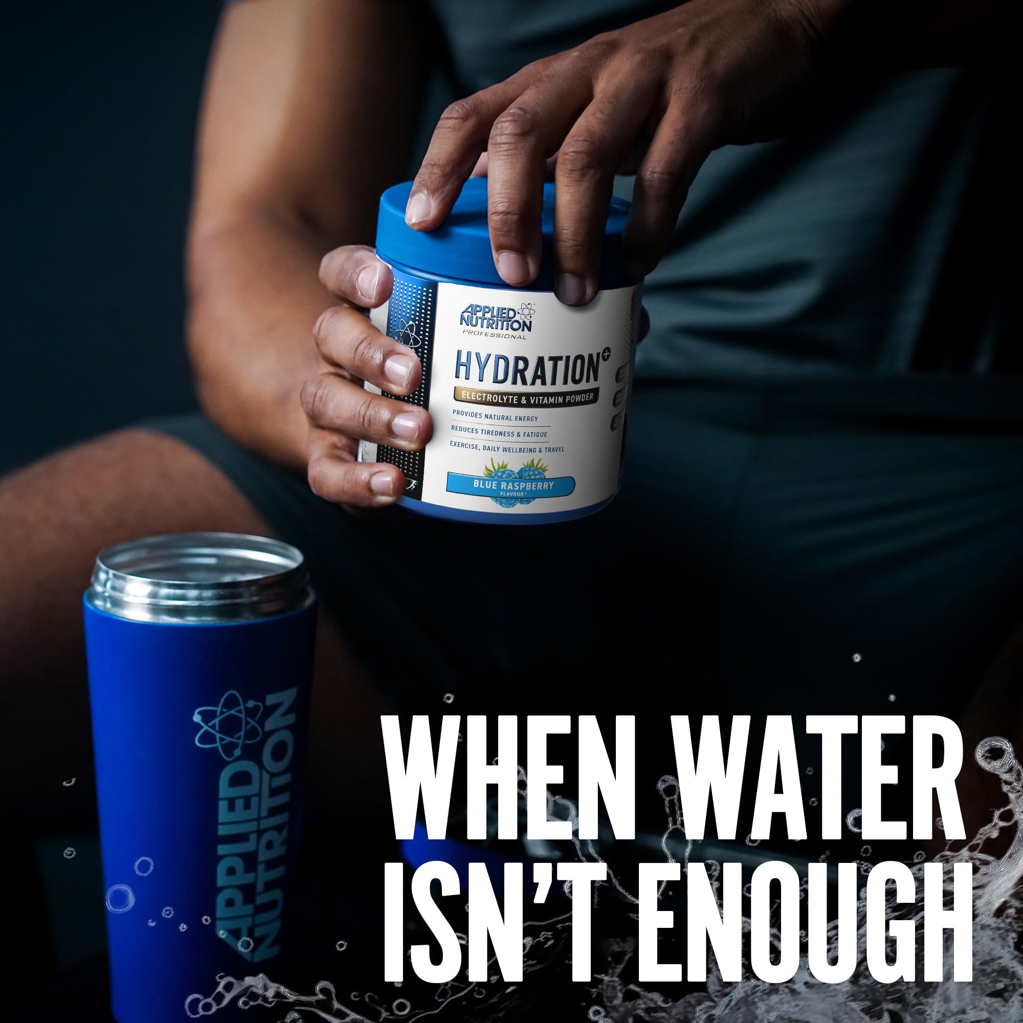Applied Nutrition Hydration+ Electrolyte Powder 240g - Rapid Hydration for Athletes, Workouts & Outdoor Activities | Sugar-Free Sports Drink Mix with Essential Minerals