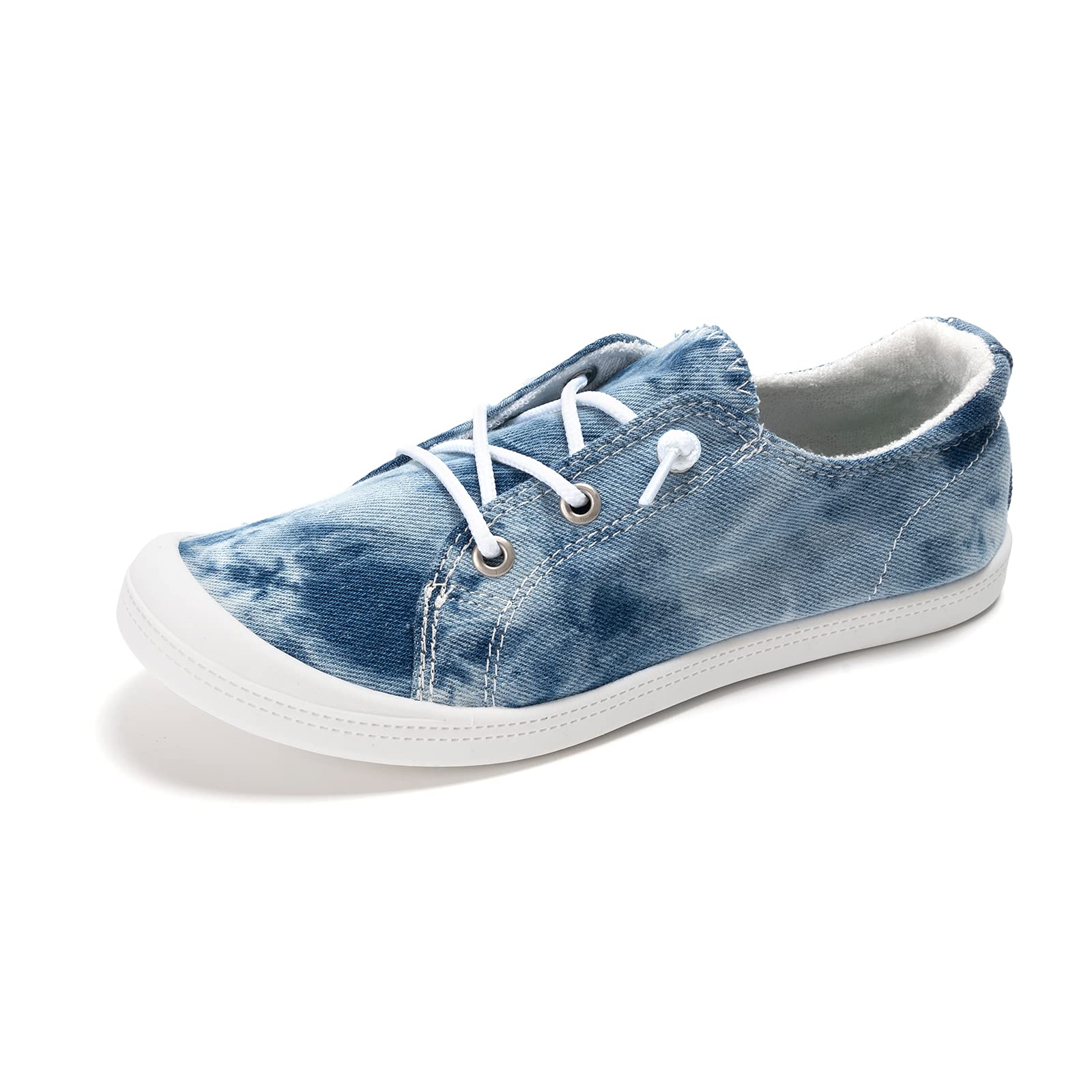 FUNKYMONKEY Women's Comfort Low Top Canvas Slip-On Sneakers - Classic Casual Walking Shoes for Everyday Wear, Travel & Light Exercise