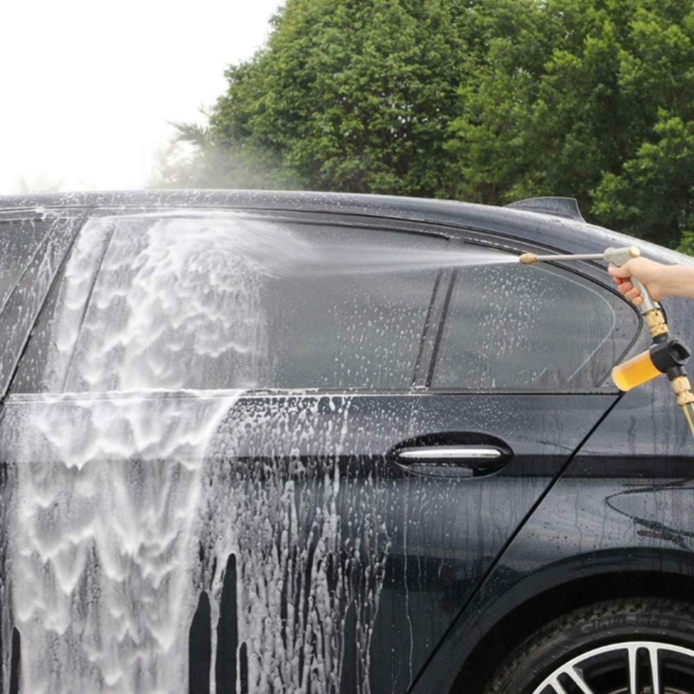 15M All Metal High Pressure Wash Hose with Adjustable Spray Gun - Ideal for Car Washing, Garden Cleaning & Lawn Care | Durable & Adjustable Water Spray Pipe