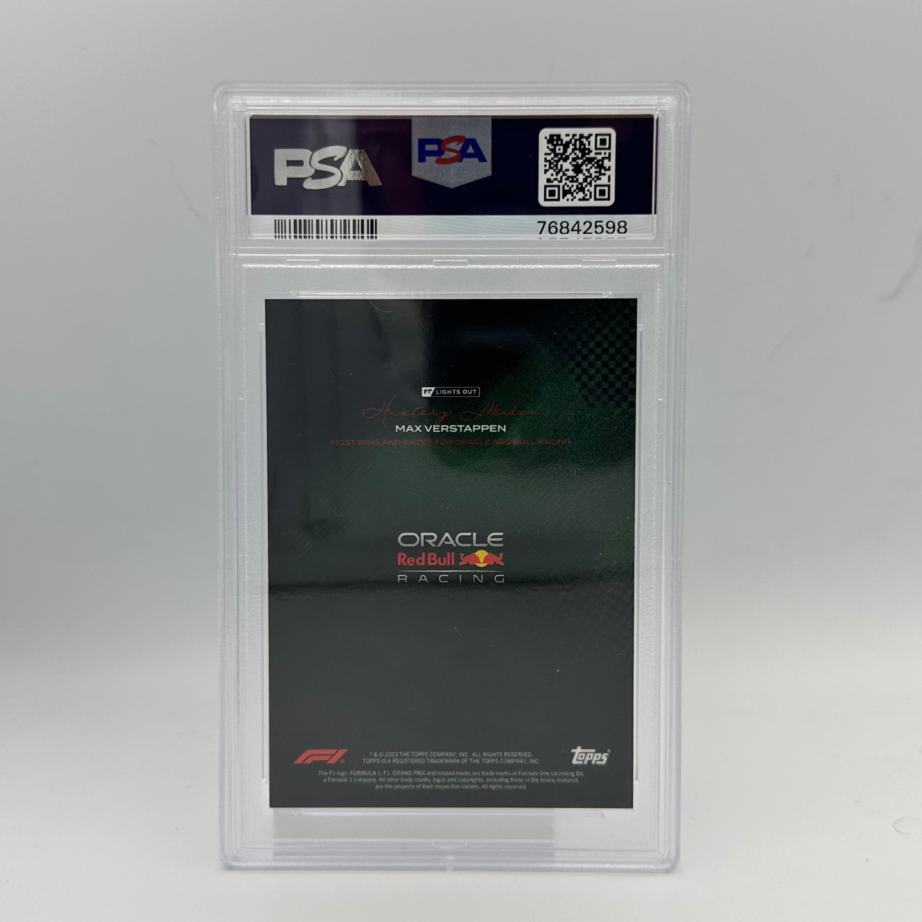PSA 7 Graded 2007 Max Verstappen History Maker Green #49/49 - Rare F1 Racing Card for Collectors & Fans - Perfect for Display, Investment & Memorabilia Collections