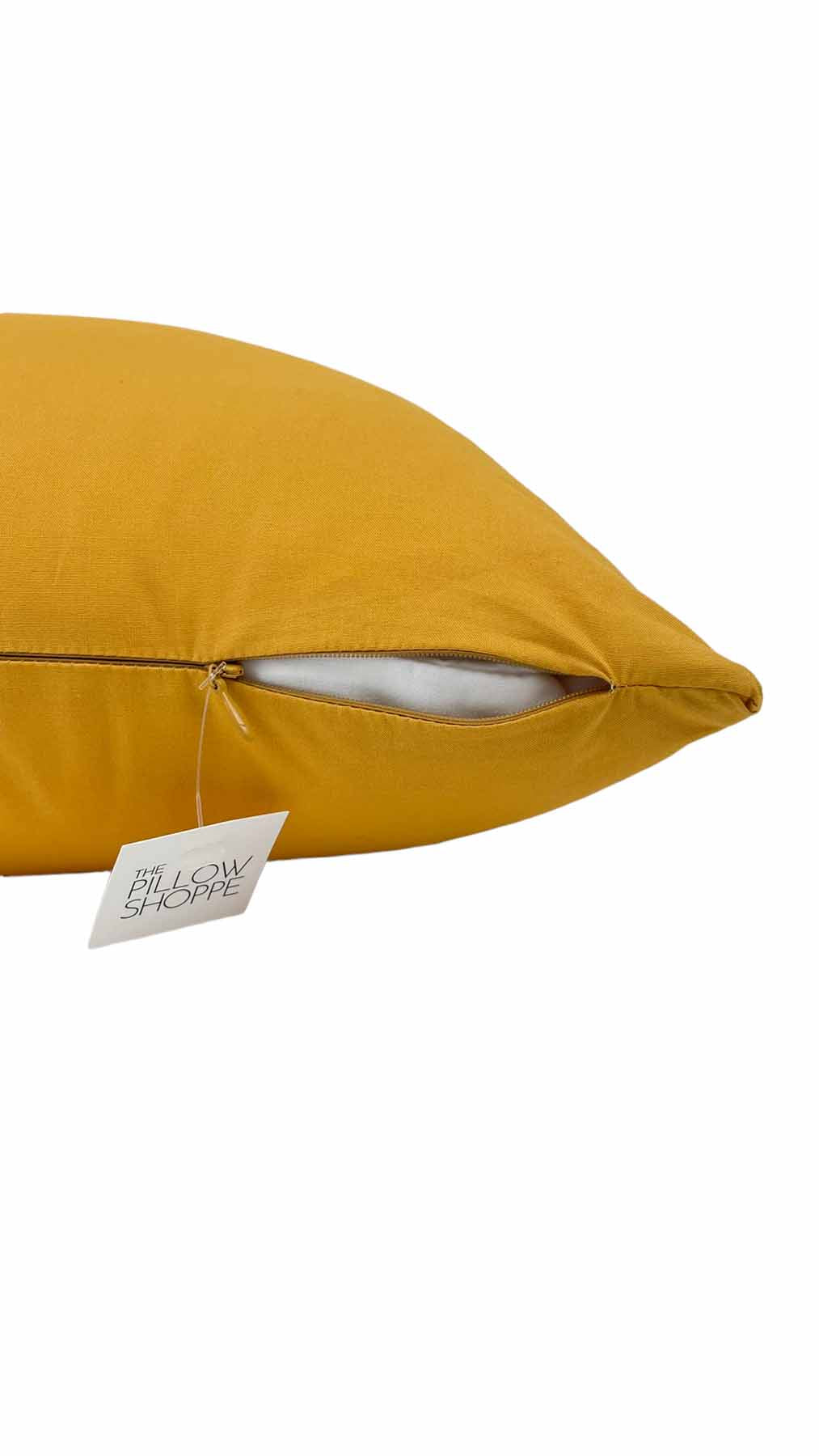 Premium Kona Cotton Ochre Throw Pillow 20x20 Inches - Soft Decorative Cushion for Sofa, Bed & Home Decor