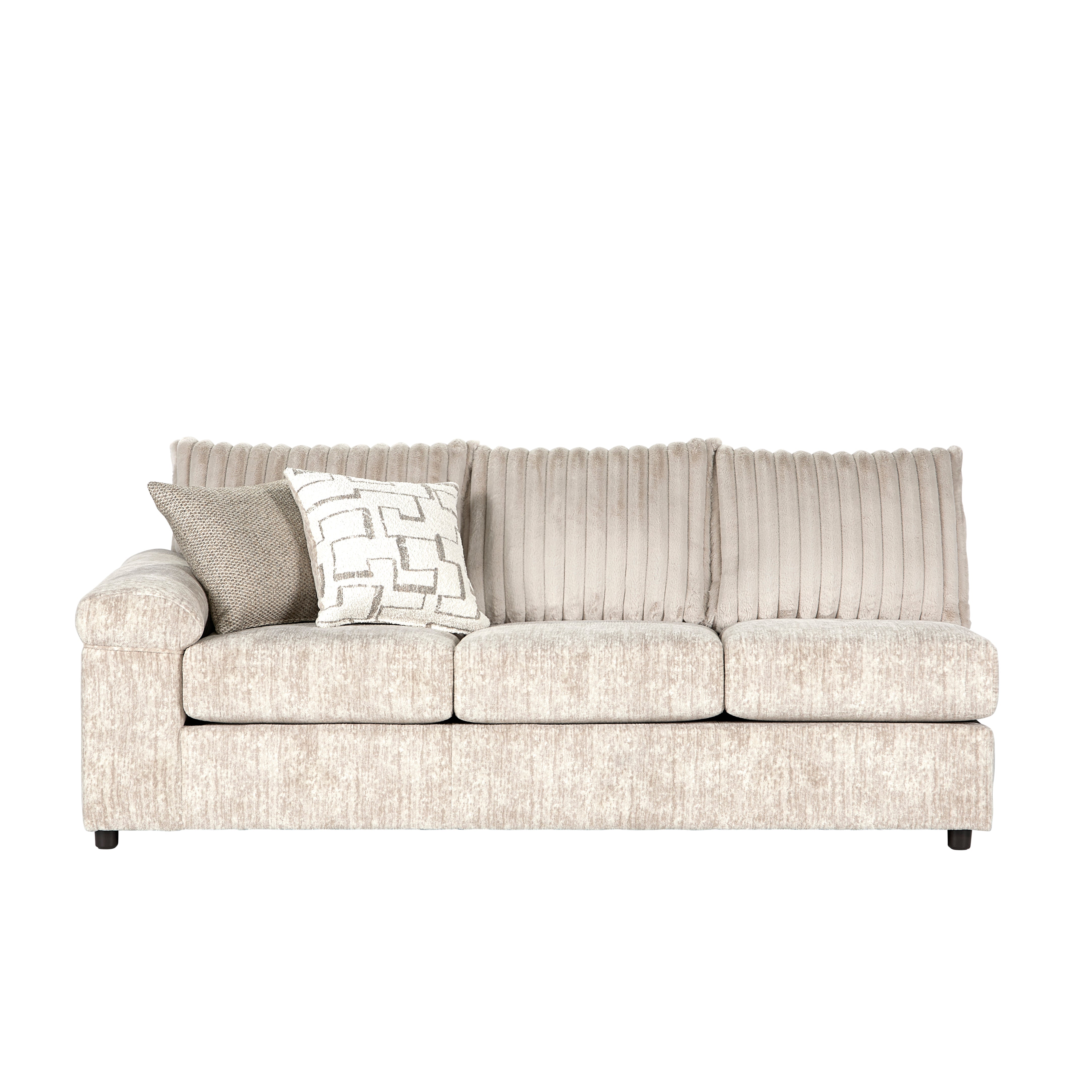 Roundhill Furniture Nason Wide Wale Corduroy Sectional Sofa Chaise - Modern L-Shaped Couch with Chaise Lounge for Living Room, Family Room & Home Theater Comfort