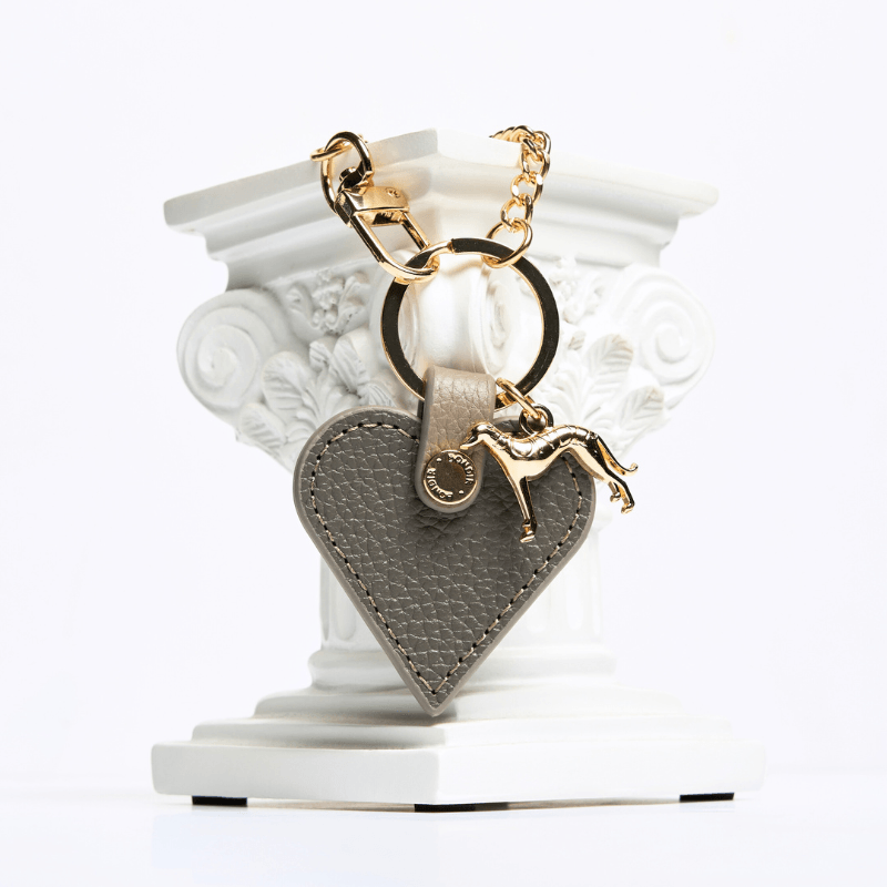 Genuine Sand Leather Heart Bag Charm - Elegant Keychain for Handbags, Backpacks & Gifts | Perfect for Valentine's Day, Anniversaries & Everyday Accessories