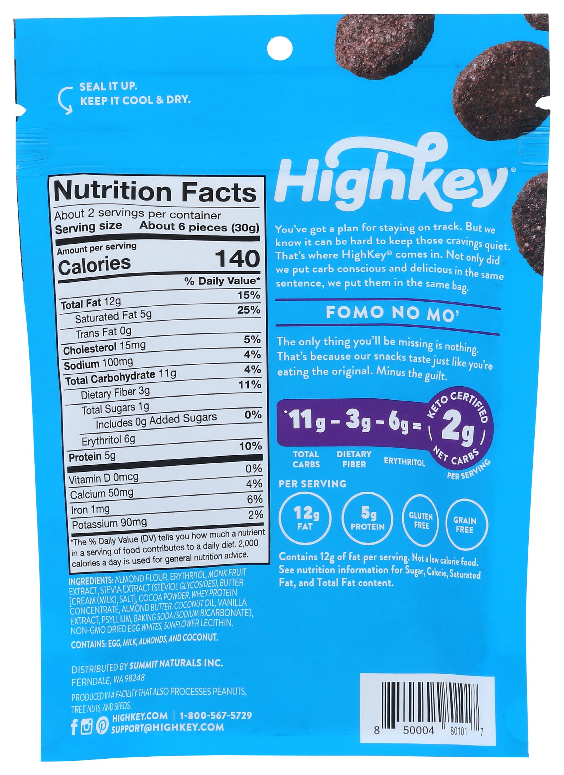 Highkey Keto Chocolate Brownie Bites - Sugar Free, Low Carb, High Protein Keto Snacks & Desserts - Perfect for Ketogenic Diet, Weight Loss, and Healthy On-the-Go Lifestyle