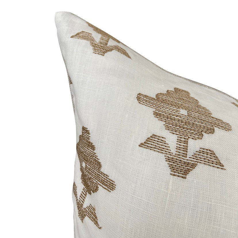 14x36 Double Sided Designer Rubia Pillow Cover in Ivory & Neutral Colors - Ready to Ship | Perfect for Living Room Sofa, Bedroom Decor & Home Styling