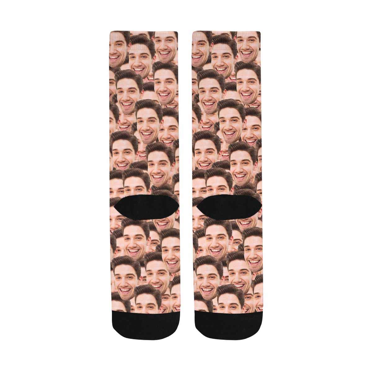 Custom Photo Face Socks - Personalized Crew Socks for Men & Women - Great Gift for Dad, Mom, Grandpa, Grandma - Perfect for Birthdays, Anniversaries & Family Events