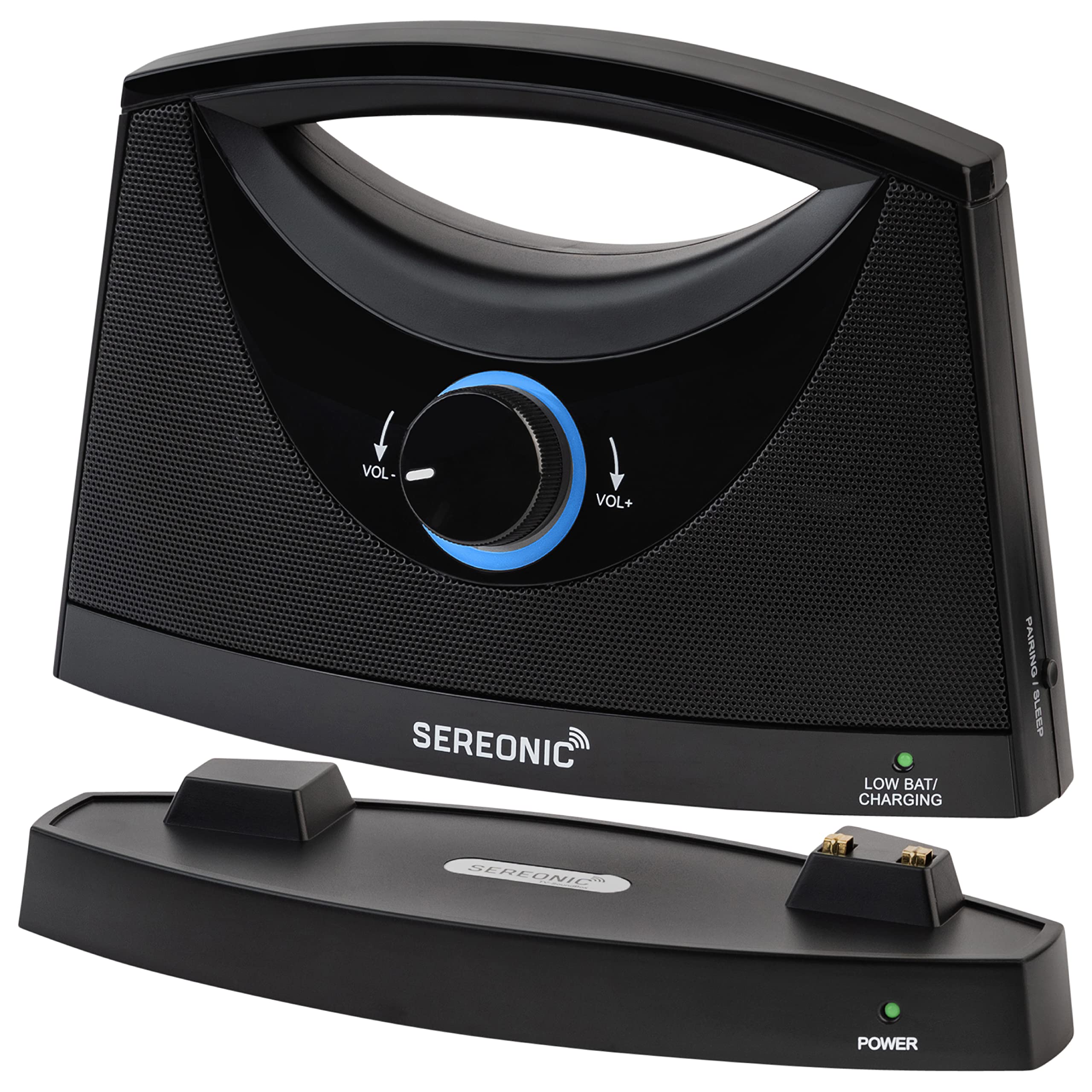 Portable Wireless TV Speakers for Smart TV - Clear Sound for Hearing Impaired & Seniors - 100ft Range - Perfect for Home Theater, Bedroom & Nursing Home TV Watching