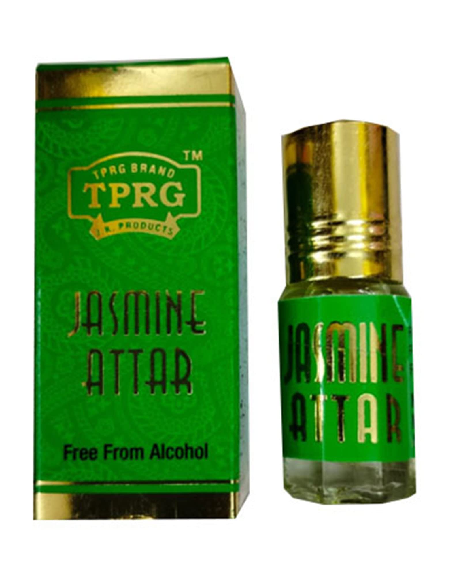 VS Products Jasmine Attar (Mogra Attar) - 15ml Natural Floral Perfume Oil, Long-Lasting Fragrance for Body, Clothes & Pooja Ceremonies | Pack of 5 X 3ml | Perfect for Aromatherapy, Meditation & Daily Wear