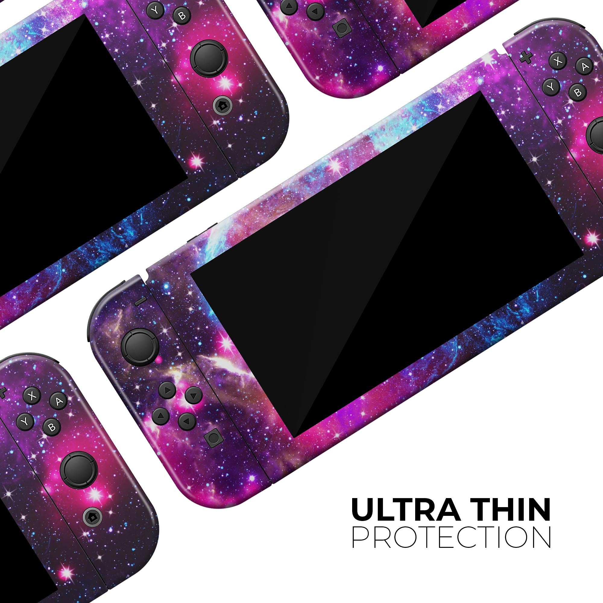 Nintendo Switch Skin Decal - Protective Scratch-Resistant Removable Vinyl Wrap Cover - Bright Trippy Space Design - Compatible with Switch Console Bundle - Perfect for Gaming Enthusiasts & Customization Lovers