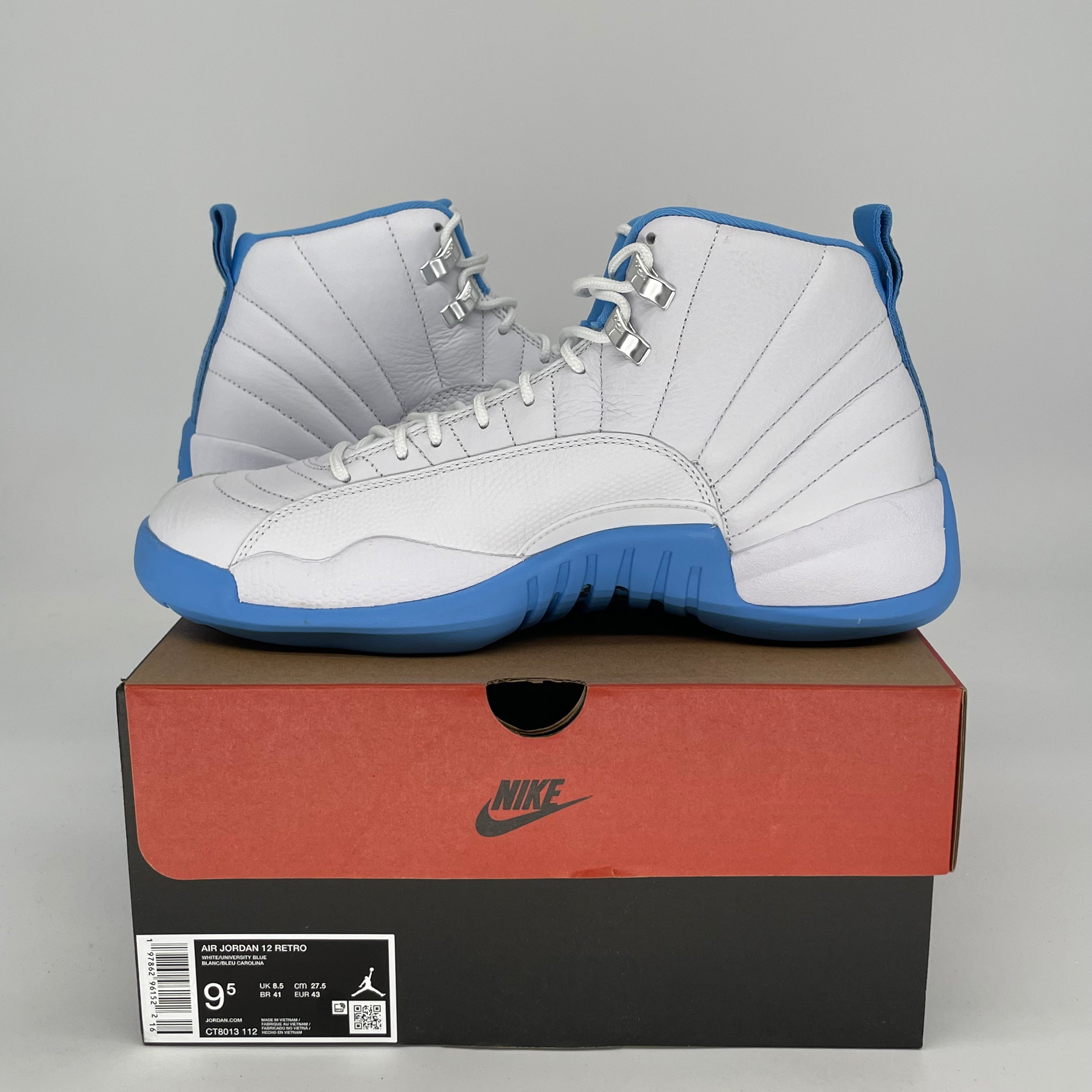 Original Air Jordan 12 Retro 'Melo' Basketball Shoes - Men's Size 9.5 / Women's 11 (CT8013-112) - Perfect for Court Performance & Streetwear Fashion