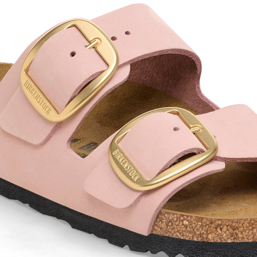 Birkenstock Arizona Big Buckle Sandals - Soft Pink Nubuck Leather - Comfortable Orthopedic Footbed - Perfect for Casual Wear, Summer Outfits & Beach Vacations