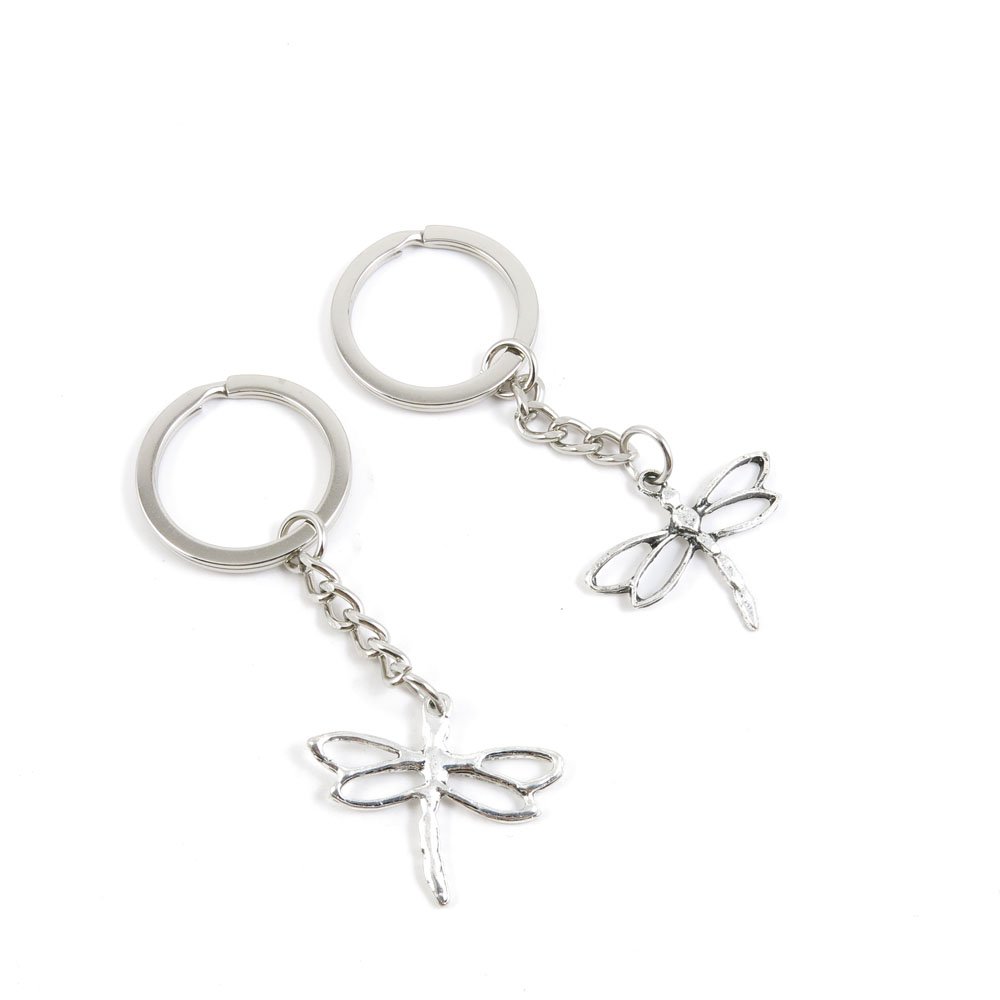 5-Piece Dragonfly Keychain Set - Metal Key Rings for Car Keys, House Keys & Key Tags - Durable Charms for Automotive, Home & Office Use - Perfect Gift for Key Organization & Decoration