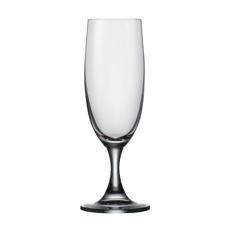 Crystalex 019096 Bolero Champagne Flute Glasses - Set of 24 (6.25 oz Each) - Elegant Crystal Clear Glassware for Weddings, Parties & Celebrations