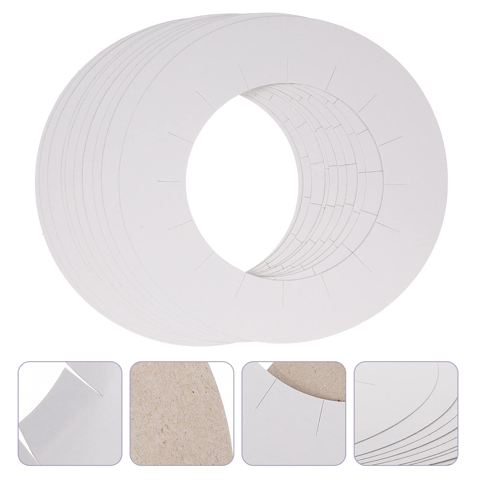 30pcs Waxing Machine Mats & Collars - Hair Removal Kit with Wax Cloth Strips & Warmer Ring - White Paper Lining for Salon & Home Waxing Protection