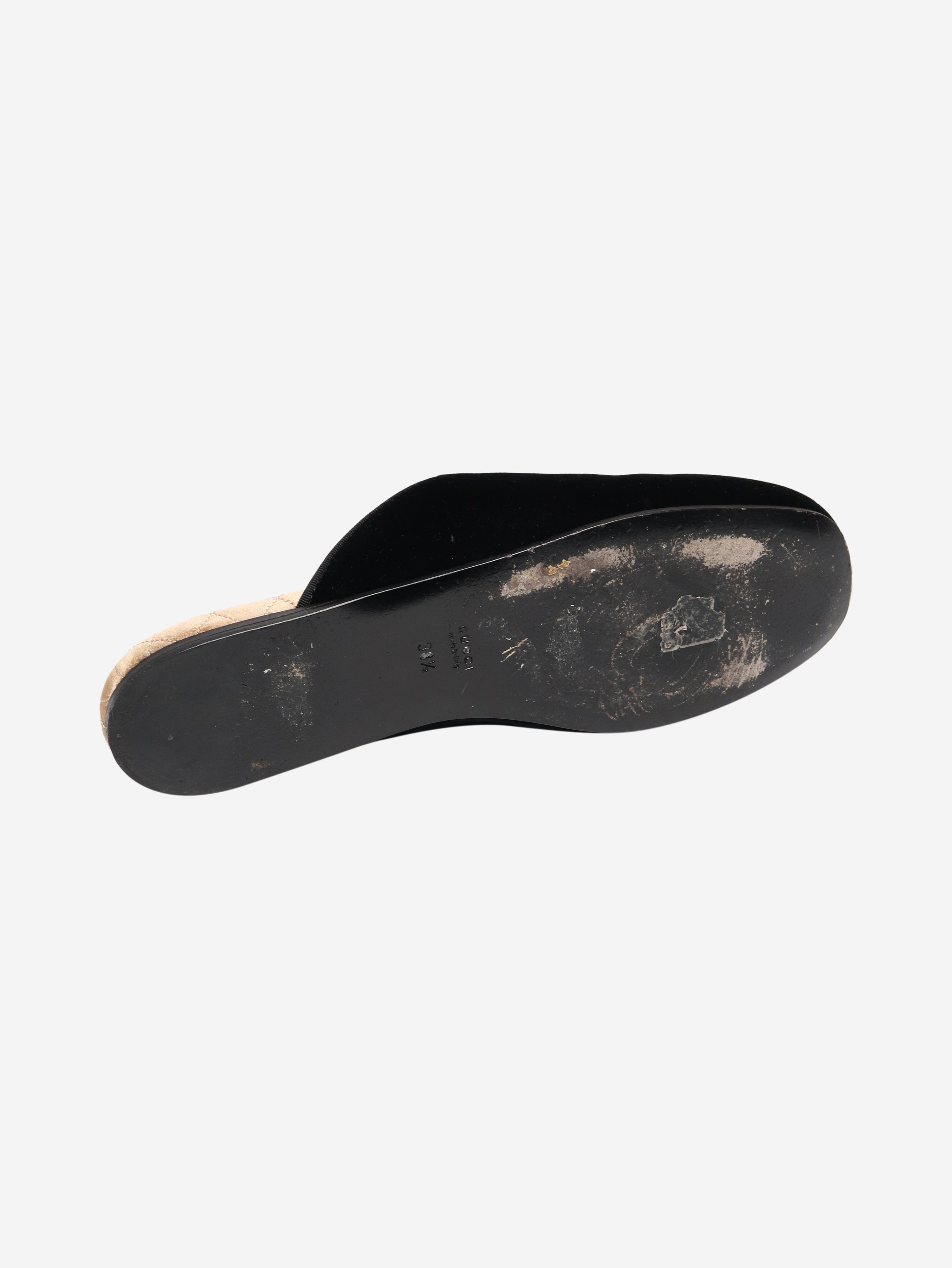 Black Velvet Crystal Snake Slippers - Women's Size EU 38.5 (US 8) - Elegant House Shoes for Lounge, Bridal Party & Gift Giving