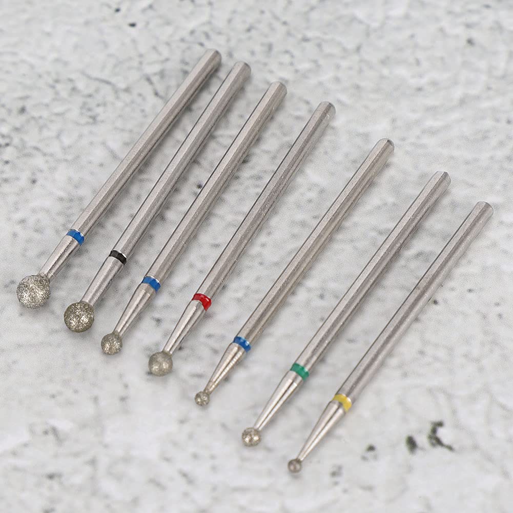 7-Piece Nail Drill Bits Set for Manicure & Pedicure - 3/32