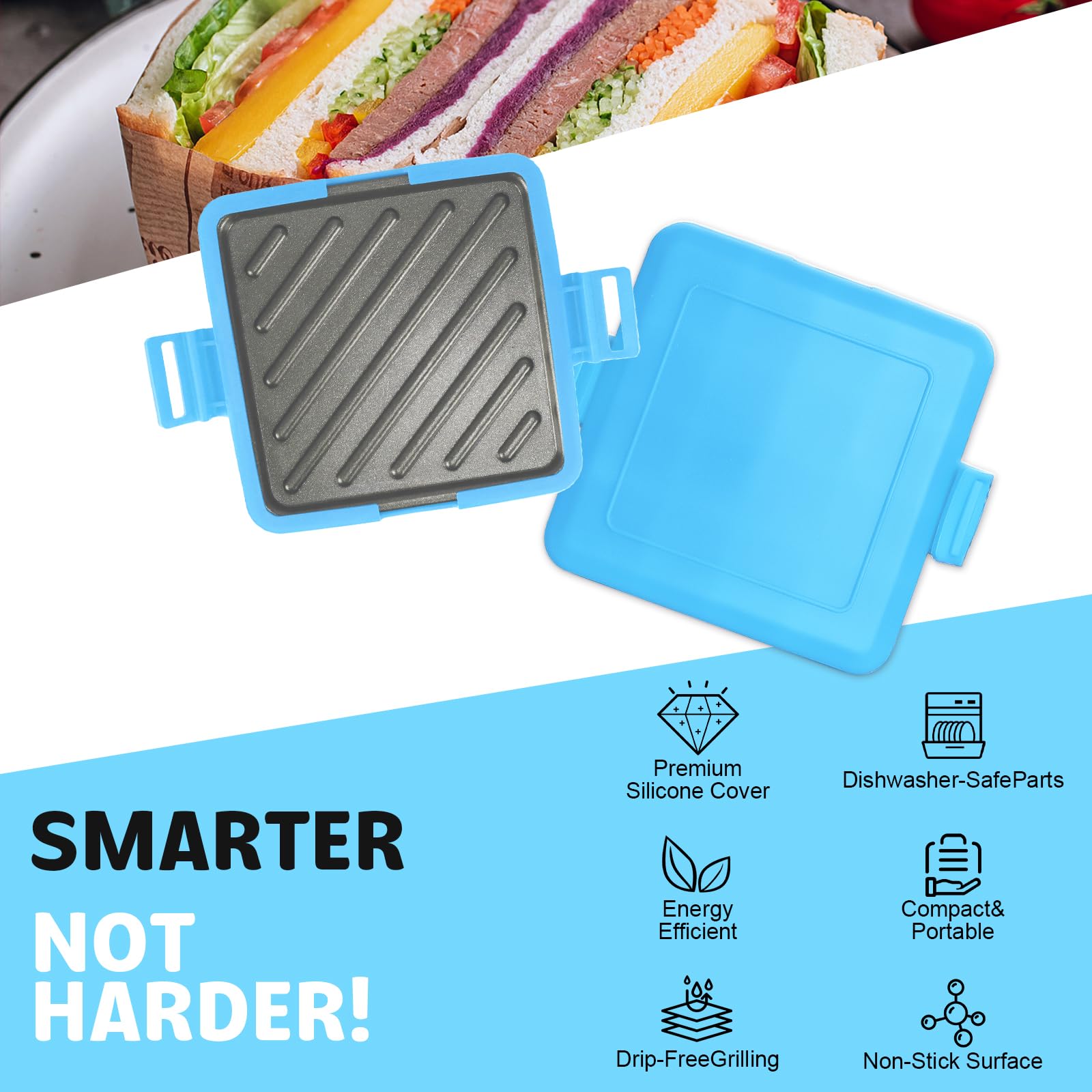 Microwave Toastie Maker - Easy Clean, Compact for Breakfast & Snacks