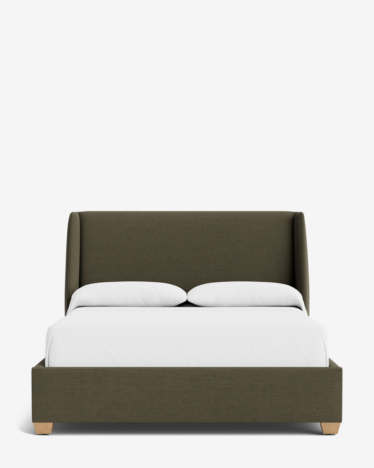 Walt Bed Low Headboard - Modern Minimalist Bed Frame for Small Spaces - Perfect for Apartments, Dorms & Guest Rooms