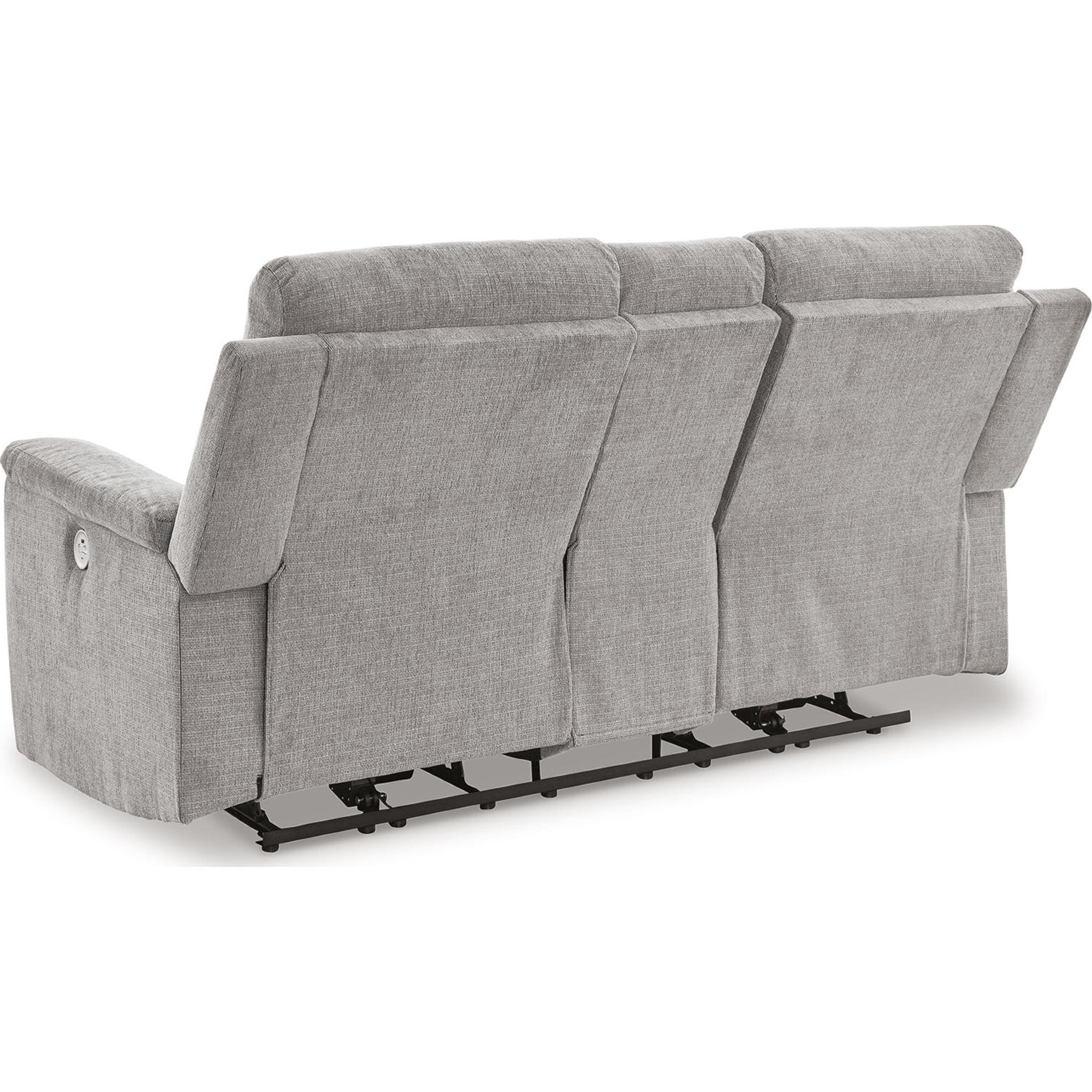 Barnsana Power Reclining Loveseat with Console - Modern Electric Recliner Sofa for Living Room, Home Theater & Family Room - Comfortable Dual Motor Couches with USB Charging & Cup Holders