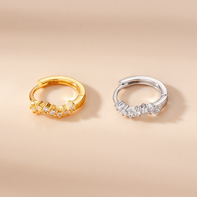 18K Gold Cross Cartilage Hoop Huggie Earrings for Women - Minimalist Religious Jewelry for Everyday Wear, Gifts, and Special Occasions