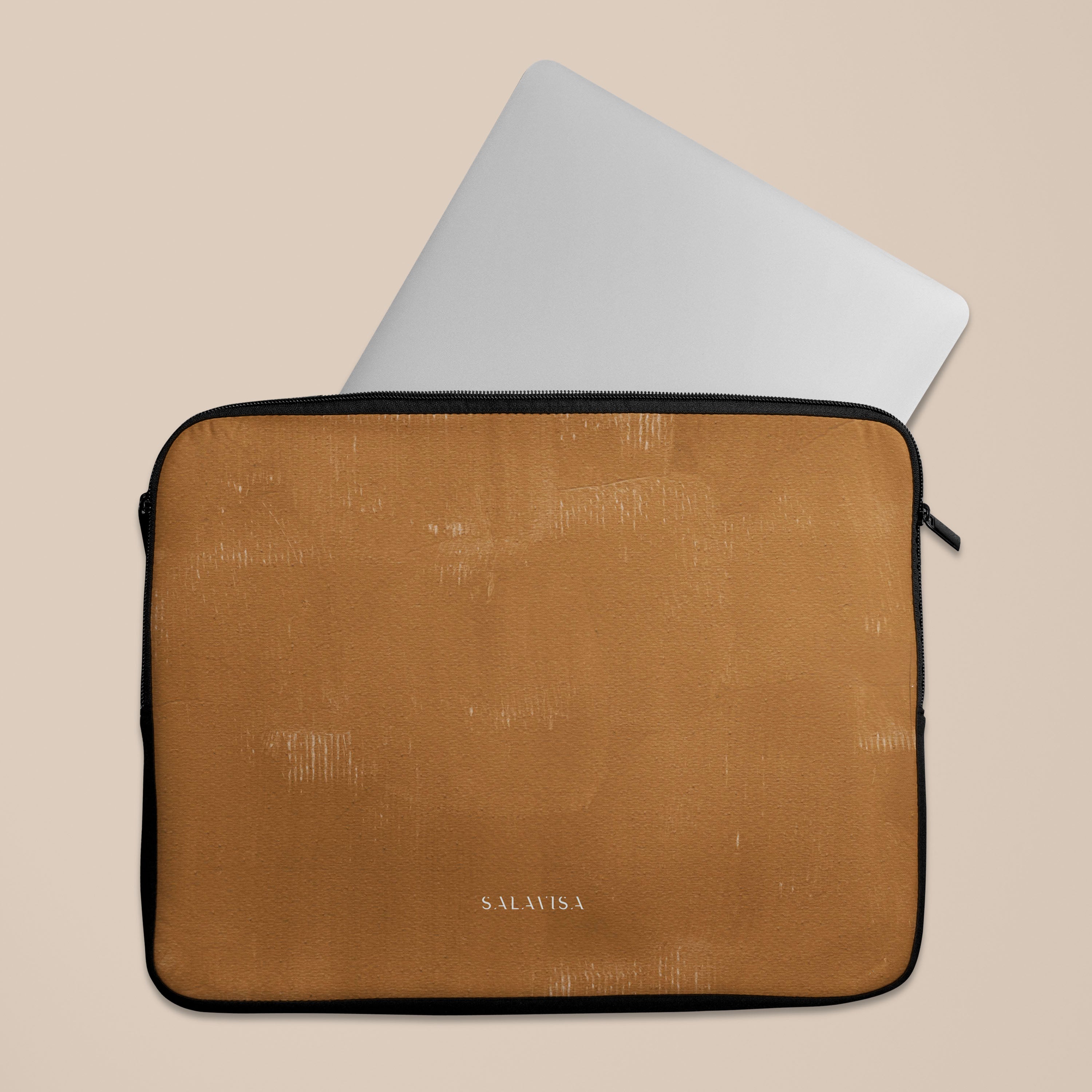 Premium Brown Clay Laptop Sleeve Case - 13-15 Inch Protective Cover for MacBook, Notebook & Ultrabook - Perfect for Office, Travel & School Use