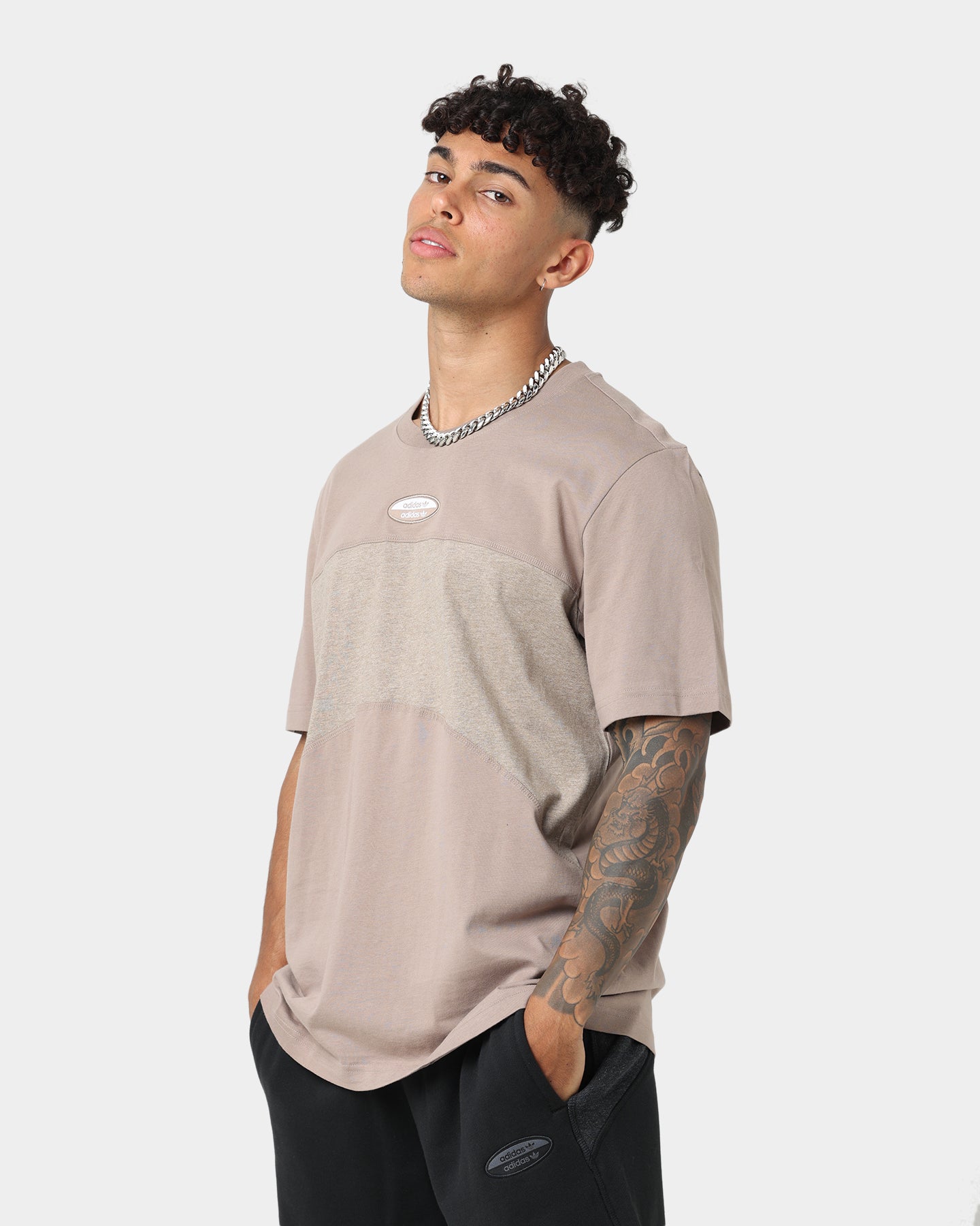 Adidas R.Y.V. Essential T-Shirt for Men - Soft Cotton Casual Tee in Chalky Brown | Perfect for Gym, Streetwear & Everyday Comfort