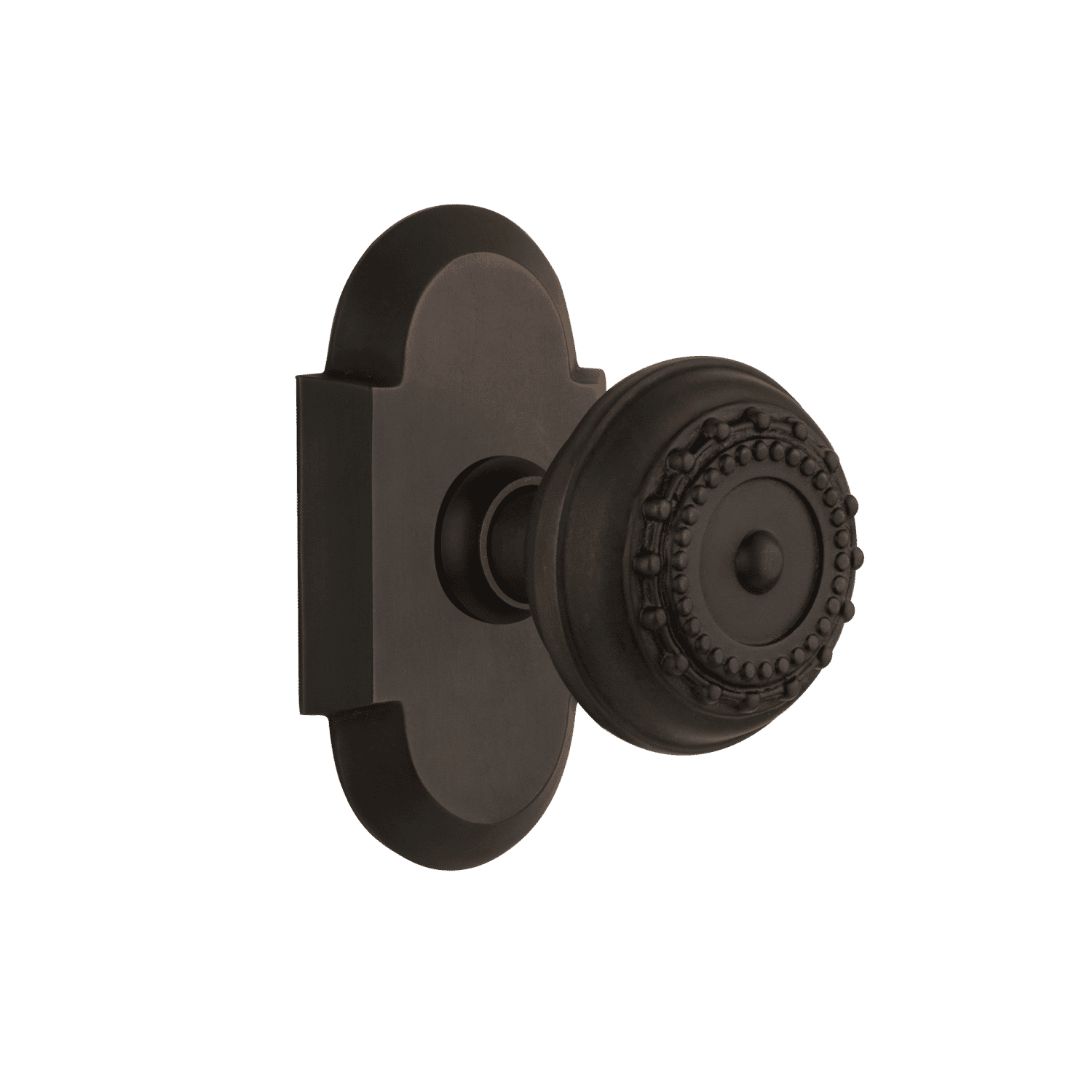 Oil Rubbed Bronze Cottage Short Plate with Meadows Knob - Perfect for Farmhouse, Rustic, and Vintage Style Kitchen Cabinets & Drawers