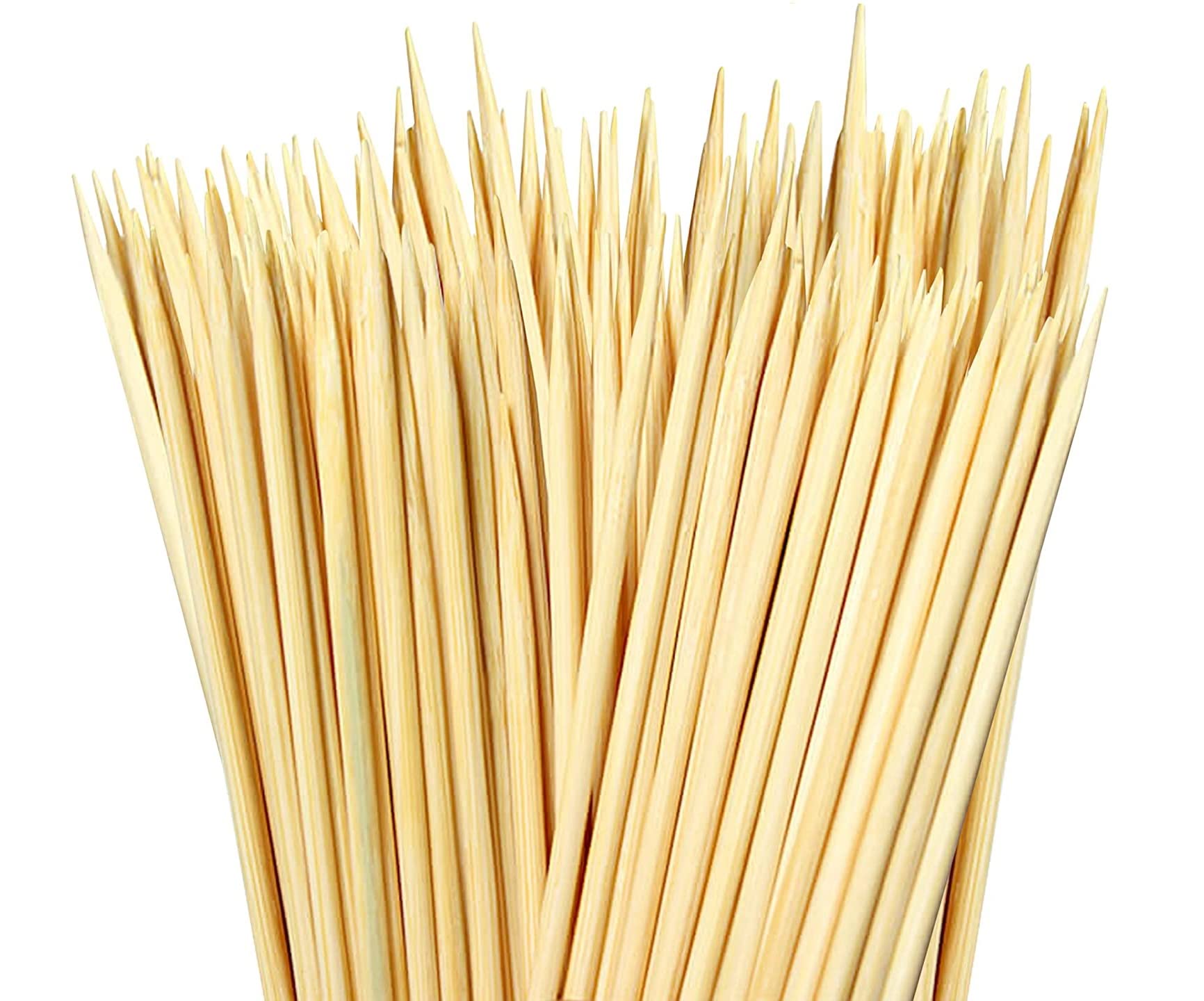 500-Piece Bamboo Wooden Cocktail Toothpicks - Round Double-Pointed Smooth Disposable Appetizer Skewers for Teeth Cleaning, Fruit Cocktails, BBQ Sticks & Arts & Crafts - Perfect for Parties, Picnics & Home Use