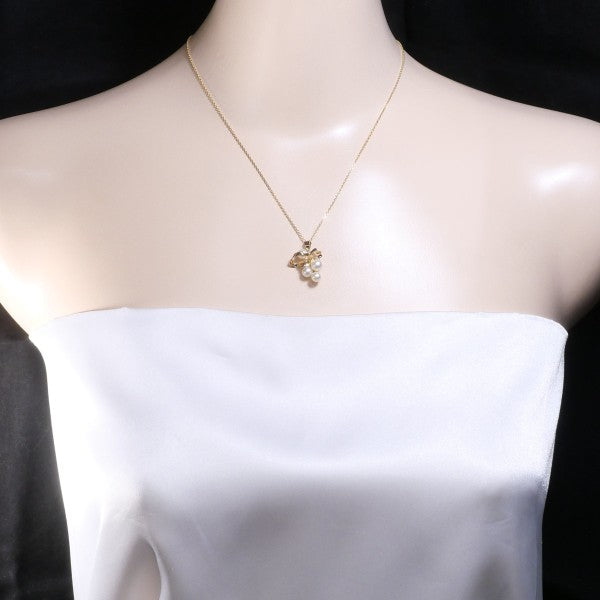 18K Yellow Gold Pearl Necklace for Women - Elegant Bridal Jewelry, Wedding Gift, Anniversary Present, Party Accessory