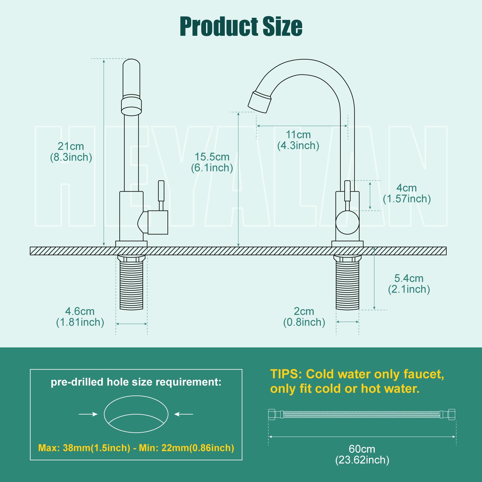 Stainless Steel Single Handle Kitchen Faucet - Brushed Nickel for Sink & Bar Use