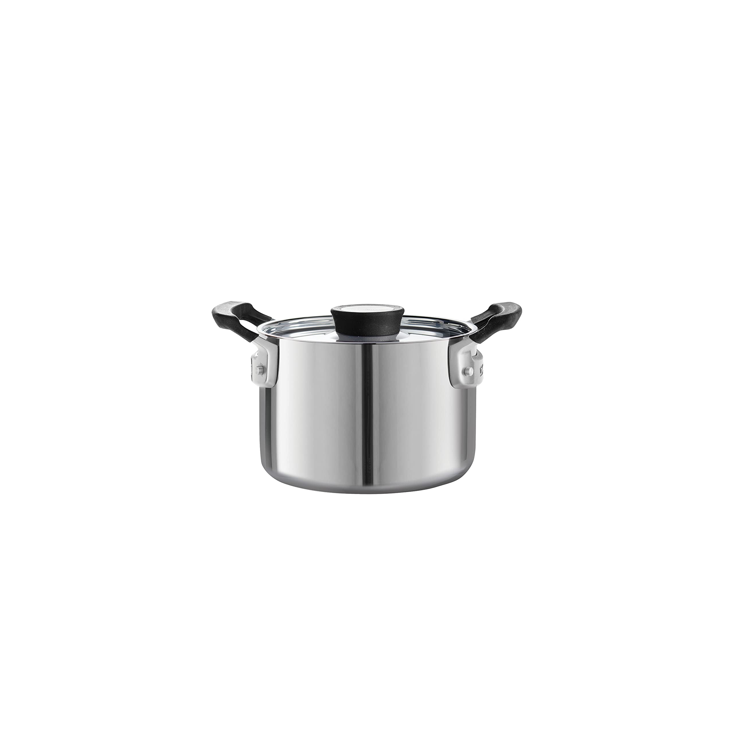 Tramontina 6-Piece Stainless Steel Tri-Ply Clad Cookware Set with Sauce Pan & Stock Pot - 80116/048DS | Nesting Design Saves Space | Perfect for Soups, Stews & Family Cooking