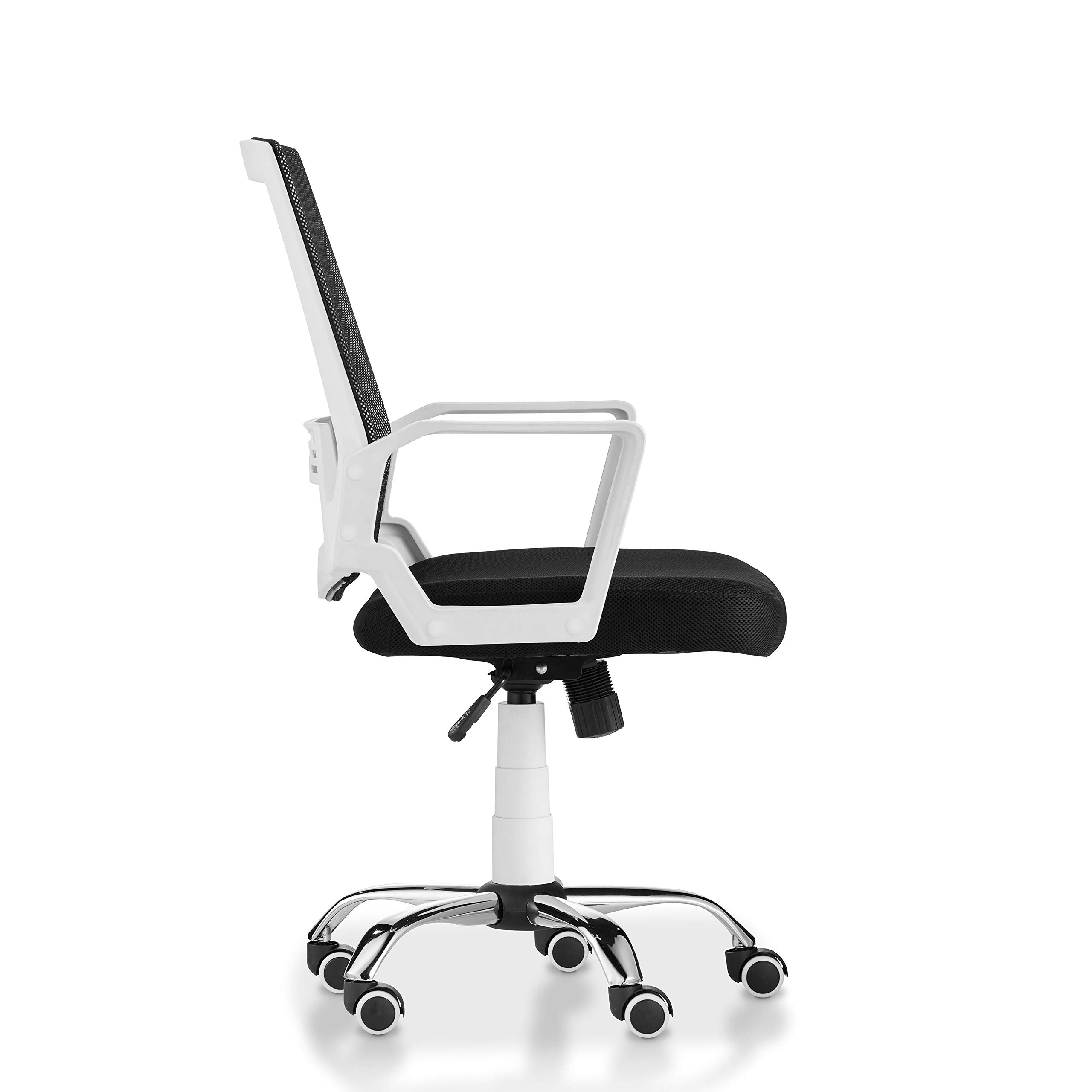HOMES: Inside + Out Xenia Ergonomic Office Chair with Adjustable Height - White - Perfect for Home Office, Gaming, and Workspace Comfort